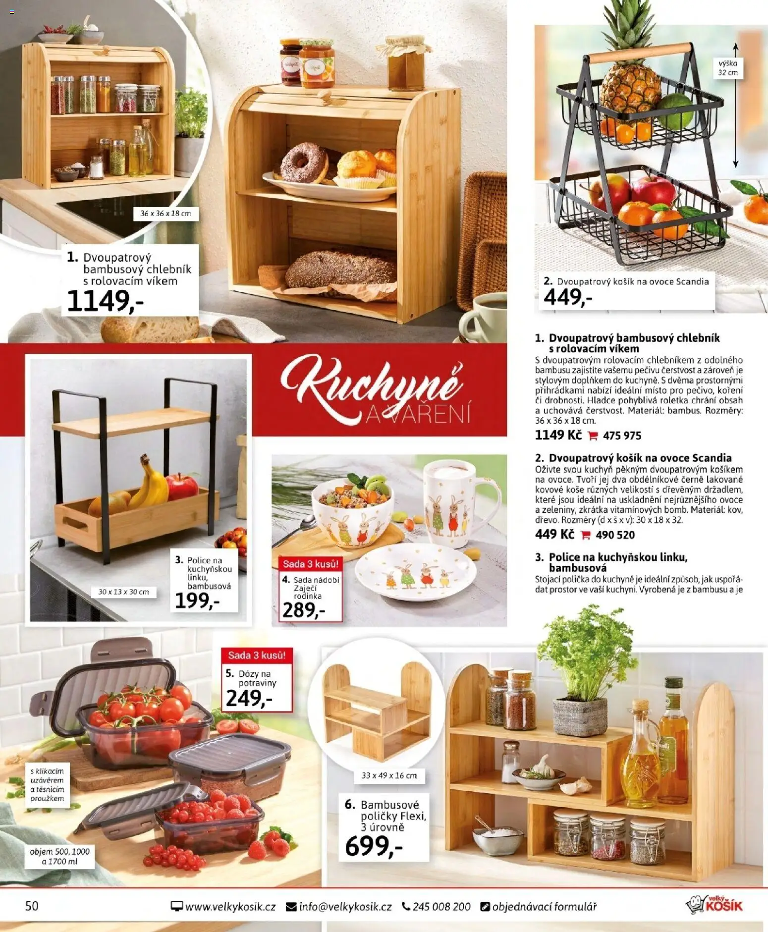 Velký Košík katalog únor 2026 od 01.02.2026 | Strana: 50 | Produkty: Nádobí, Sada nádobí, Koření, Kuchyně