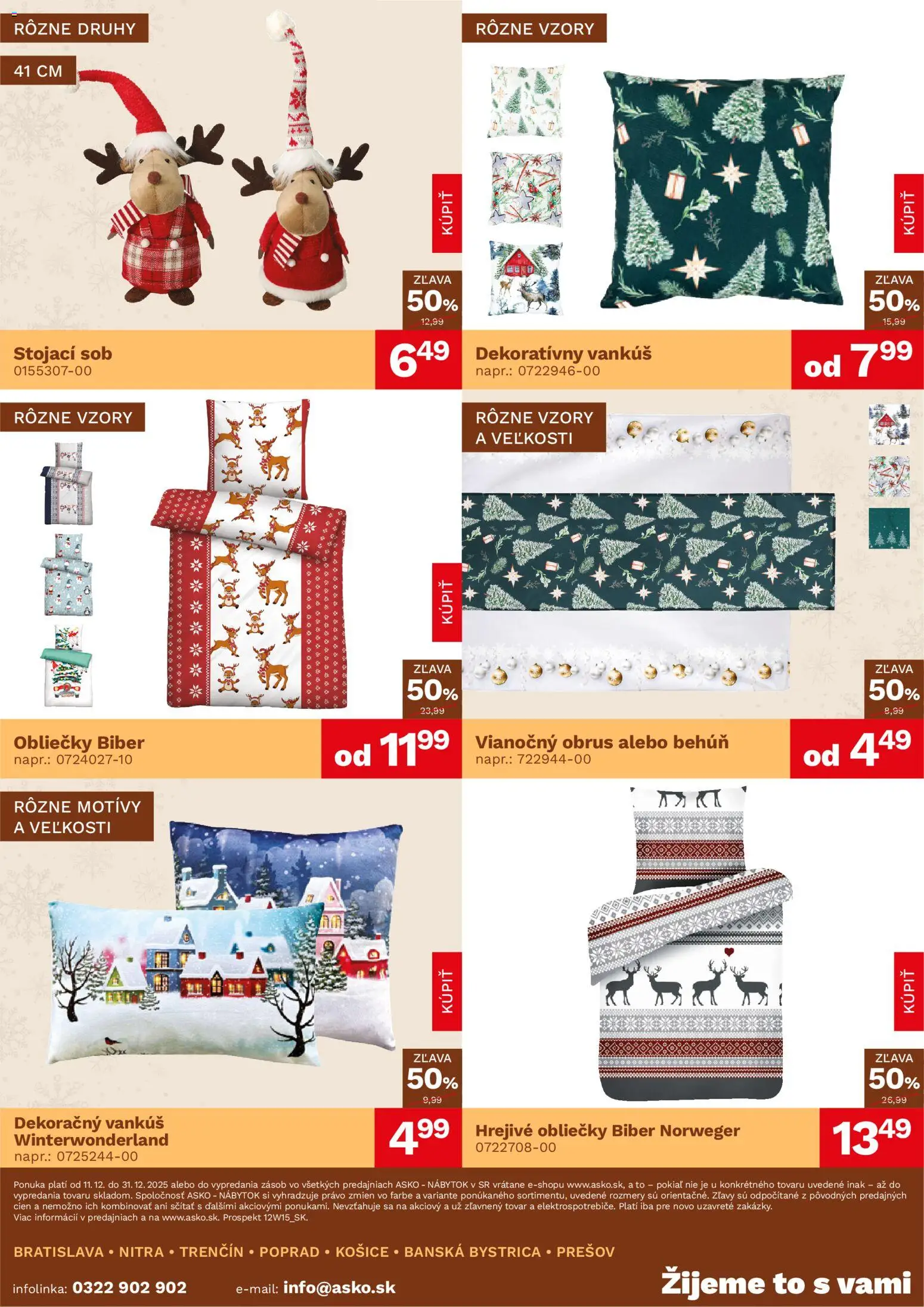 Nové ASKO nábytok akcie – leták je platný od 11.12.2025 | Strana: 4 | Produkty: Nábytok, Obliečky, Vankúš