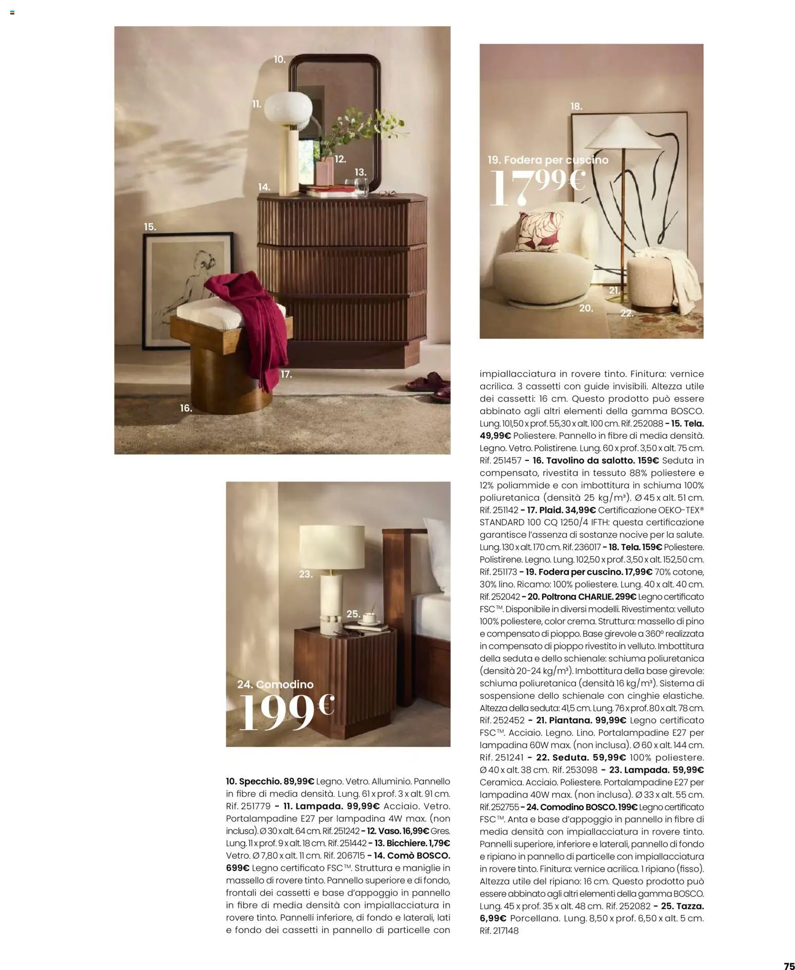 Volantino Maisons du Monde del 12.02.2026 | Pagina: 75 | Prodotti: Tavolino, Cuscino, Comodino, Poltrona