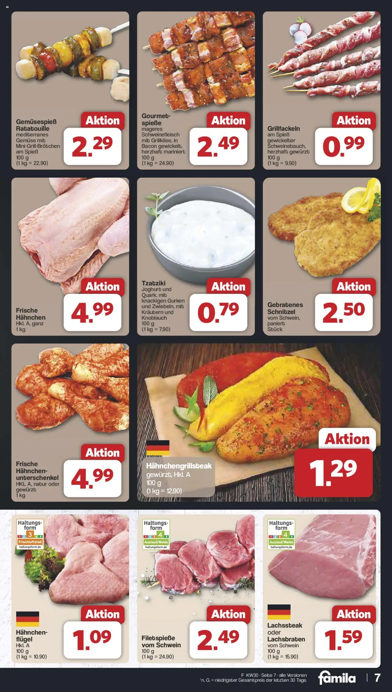 Famila Nordwest Prospekt 	 - gültig ab dem 21.07.2025 | Seite: 8 | Produkte: Joghurt, Spieße, Schnitzel, Gurken