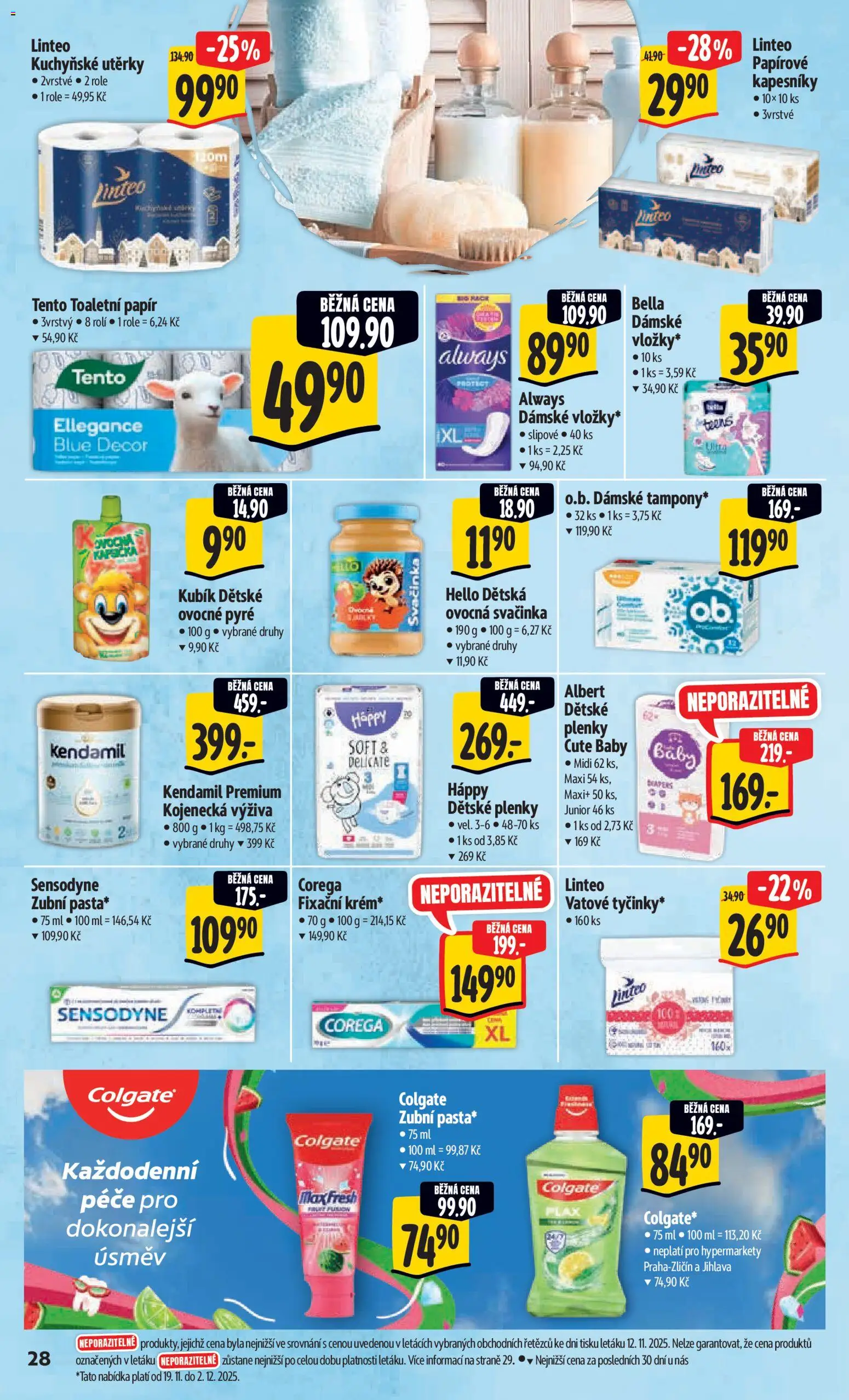 Albert leták - Hypermarket od 19.11.2025 | Strana: 37 | Produkty: Kuchyňské utěrky, Toaletní papír, Kendamil, Plenky