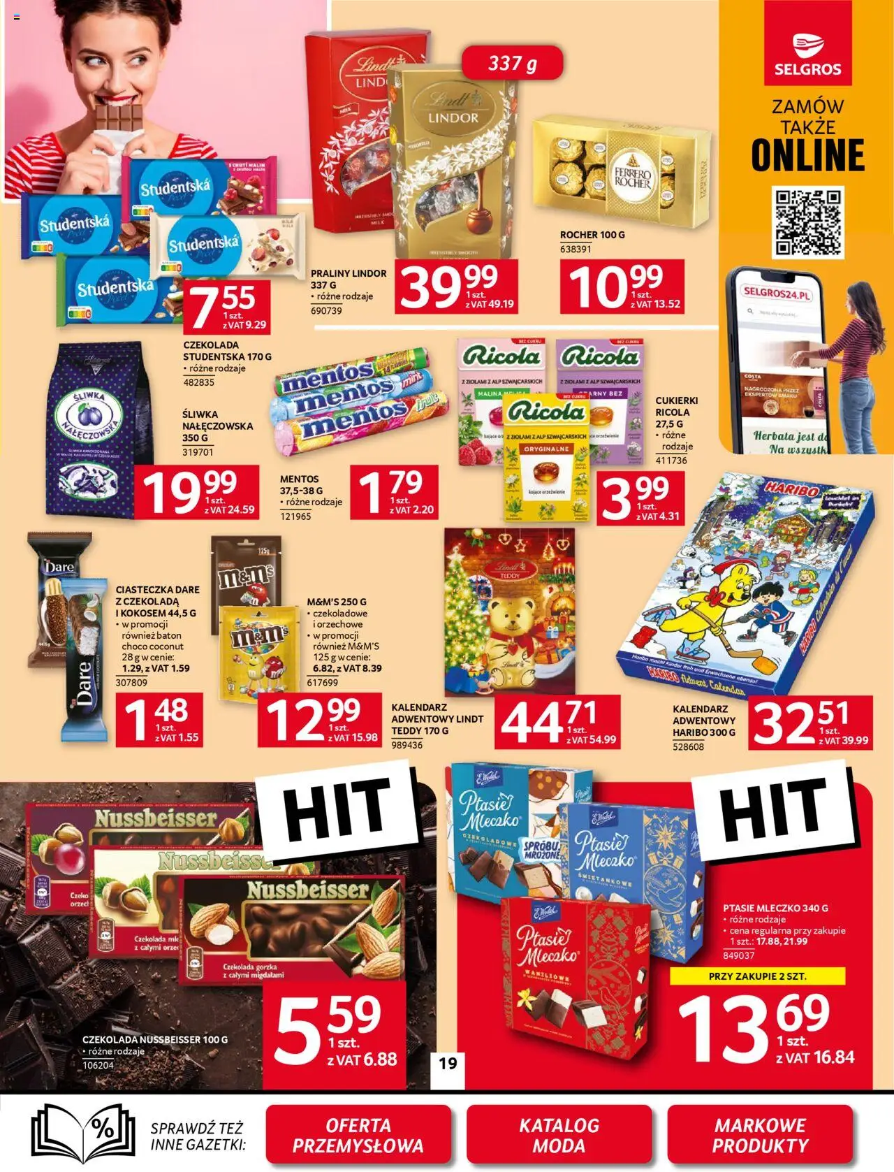 Selgros cash&carry Gazetka od 23.10.2025 | Strona: 19 | Produkty: Malina, Praliny, Kalendarz, Herbata
