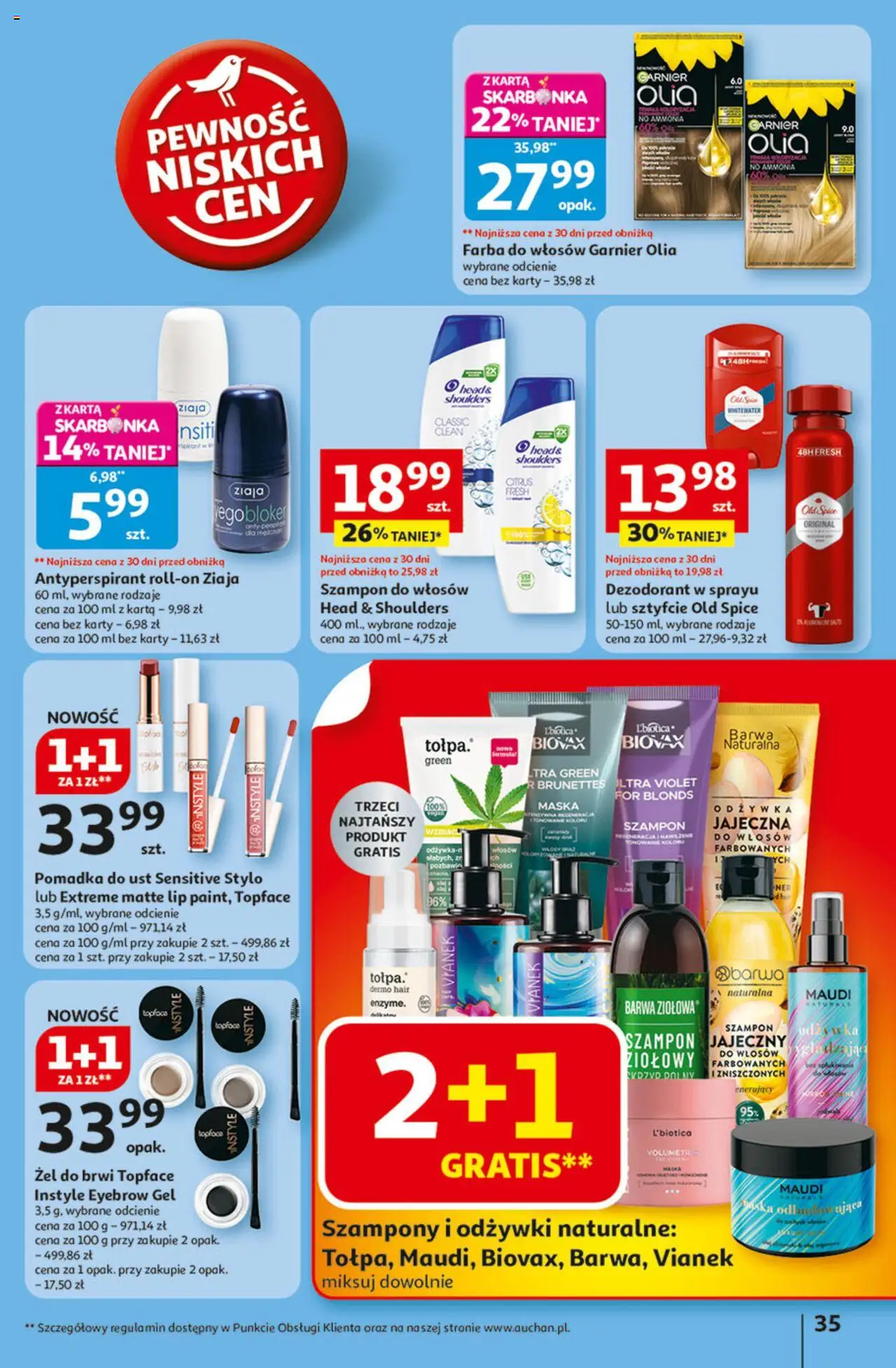 Auchan Gazetka - Odlotowe ceny na start szkoły Hipermarket od 14.08.2025 | Strona: 35 | Produkty: Farba do włosów, Pomadka, Antyperspirant, Pomadka do ust
