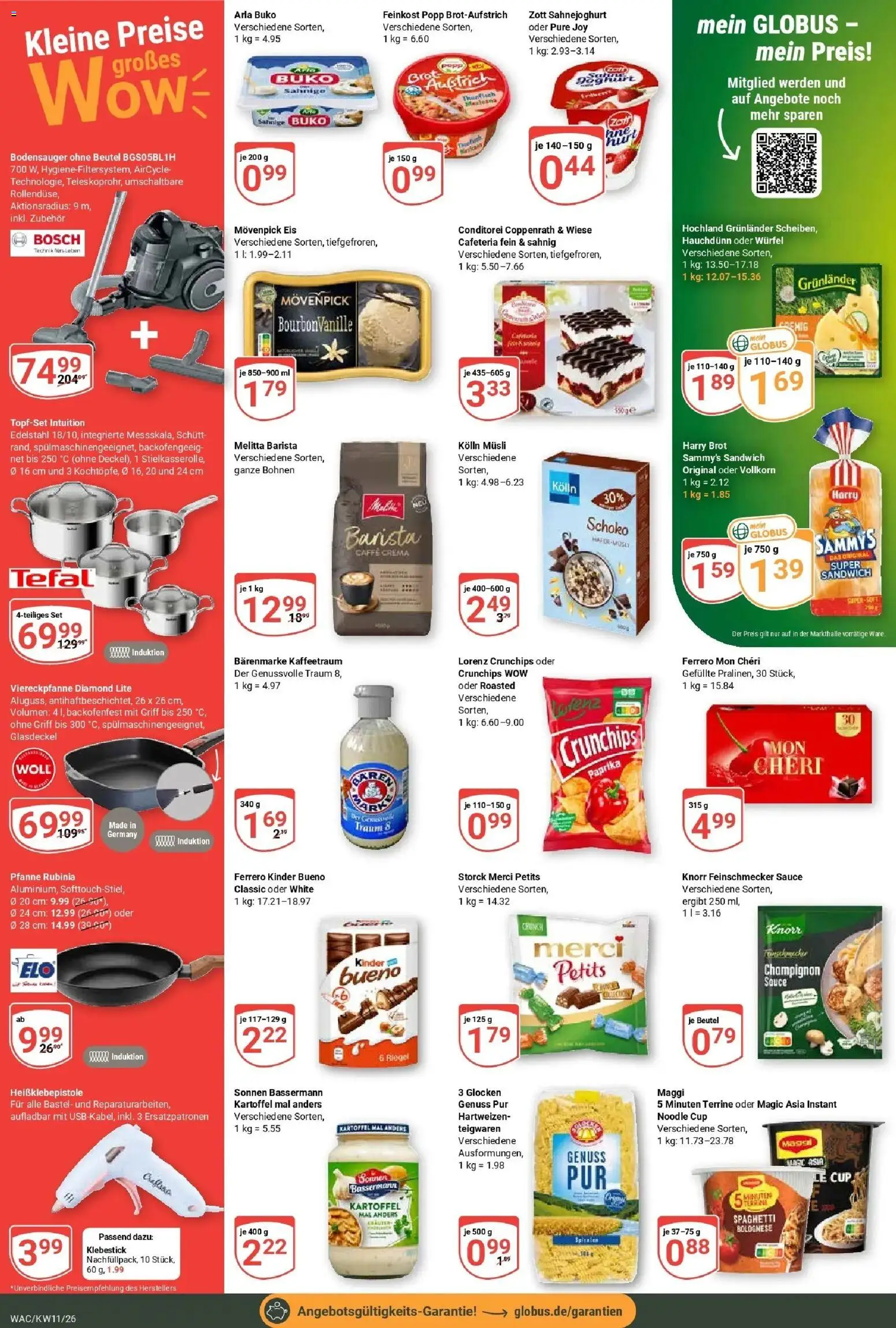 Globus prospekt Markkleeberg	 – gültig ab 09.03.2026 | Seite: 2 | Produkte: Kolln, Grunlander, Arla buko, Brot