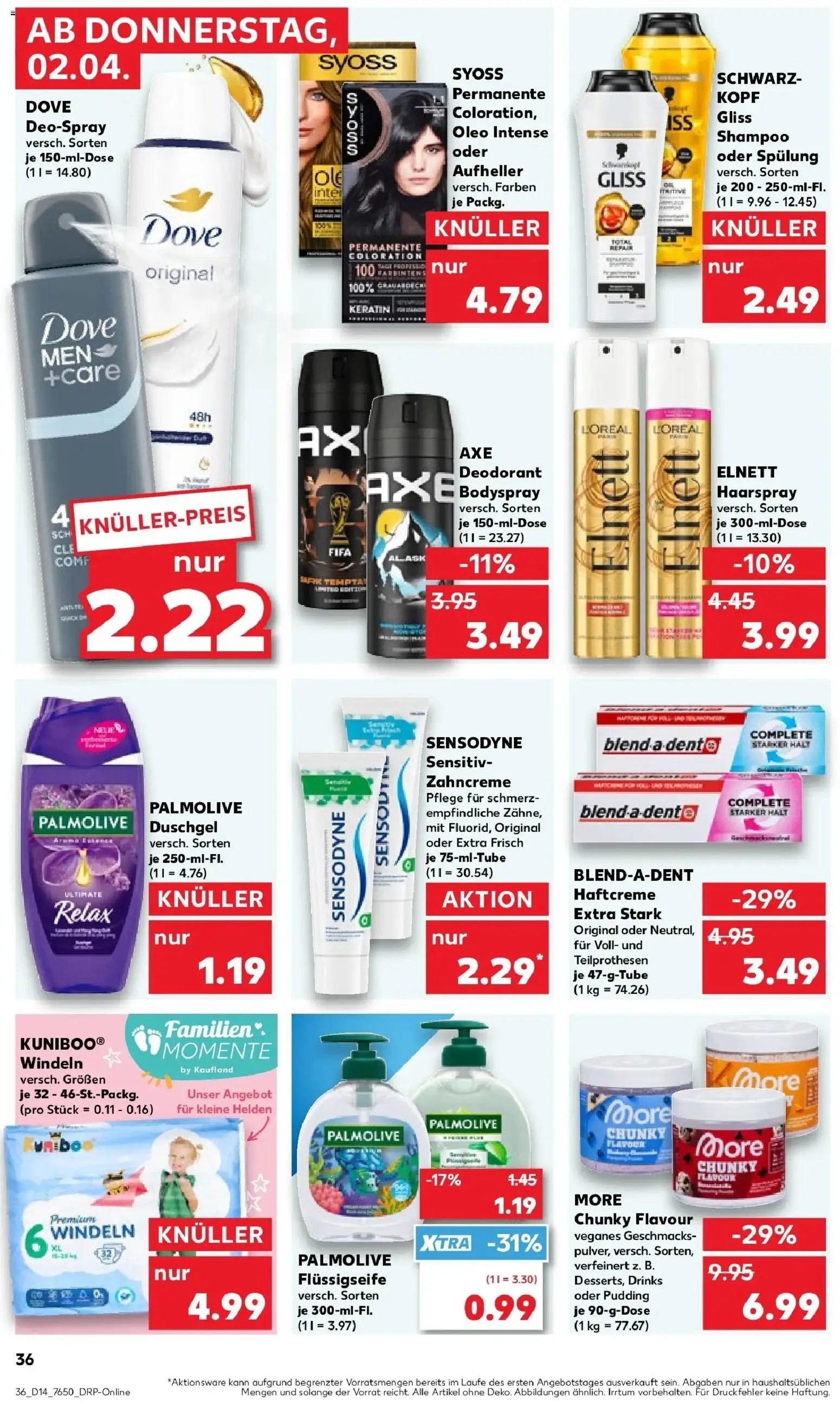 Kaufland Prospekt Traunstein	 – gültig ab 30.03.2026 | Seite: 50 | Produkte: Haarspray, Duschgel, Axe, Shower Gel
