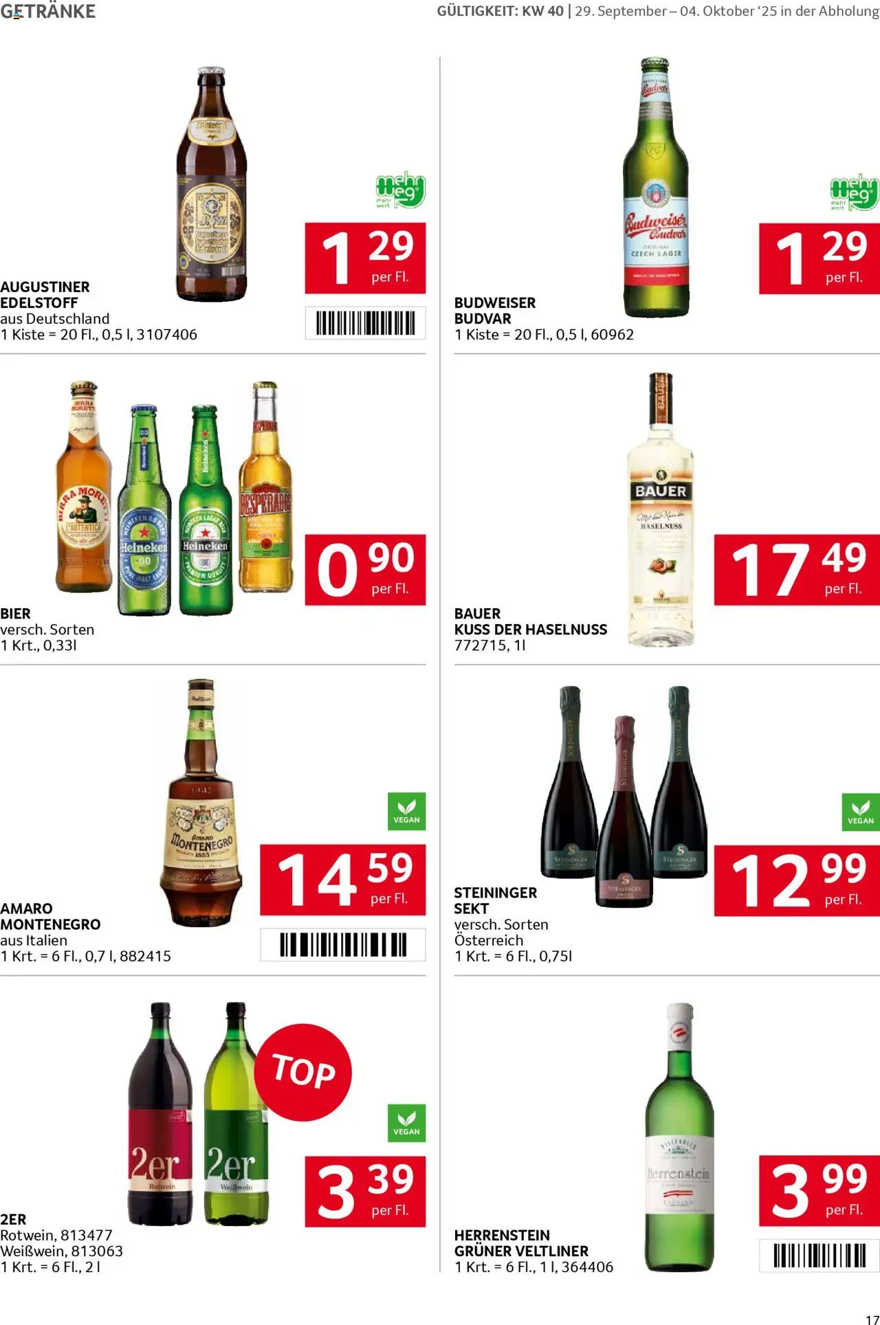Transgourmet Flugblatt gültig ab 28.09.2025 | Seite: 16 | Produkte: Bier