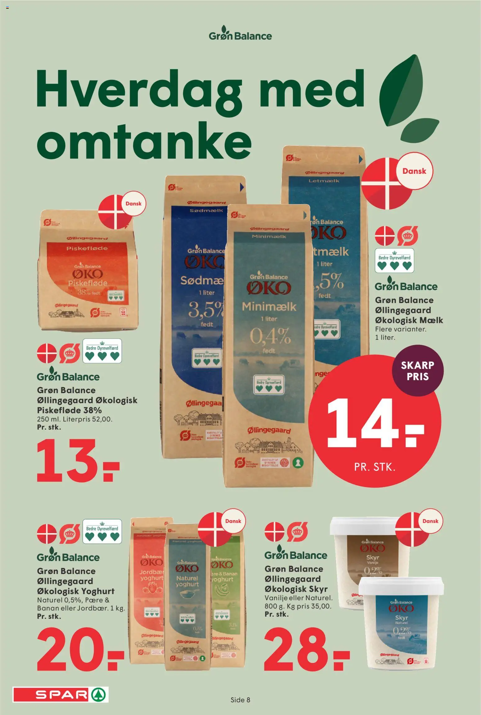 Spar tilbudsavis – gyldig fra 10.04.2026 | Side: 8 | Produkter: Mælk, Yoghurt, Skyr, Vanilje