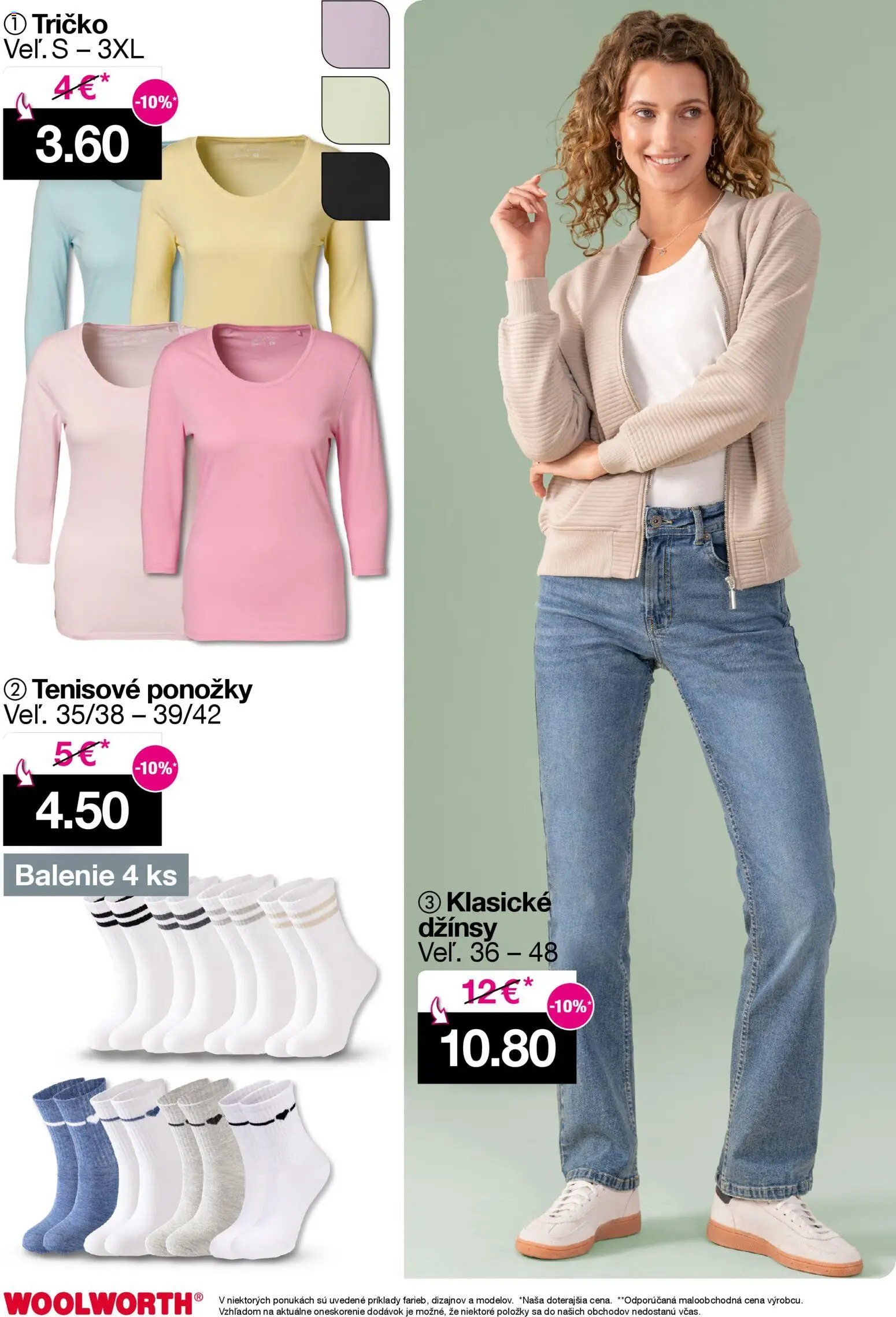 Nové Woolworth akcie – leták je platný od 05.12.2025 | Strana: 2 | Produkty: Tričko, Ponožky
