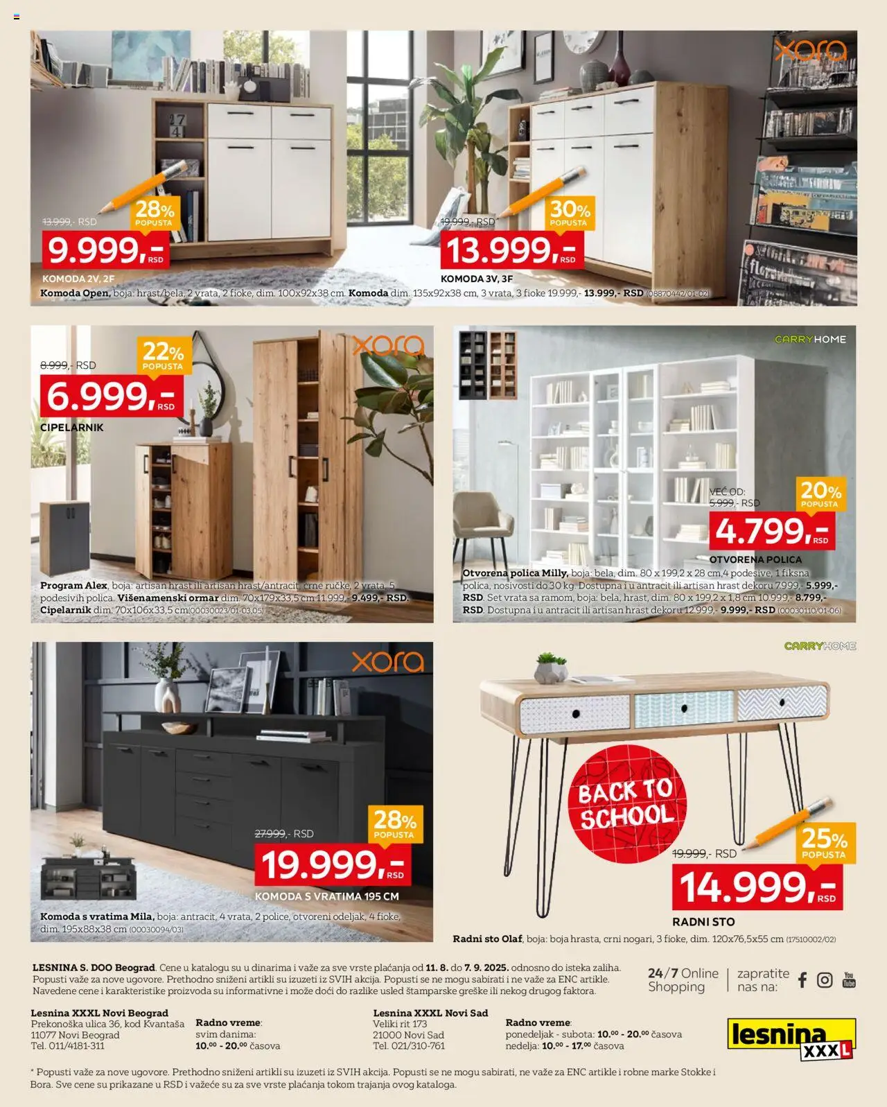 Lesnina XXXL katalog - važi od 11.08.2025 | Strana: 8 | Proizvode: Komoda, Polica, Sto, Ormar