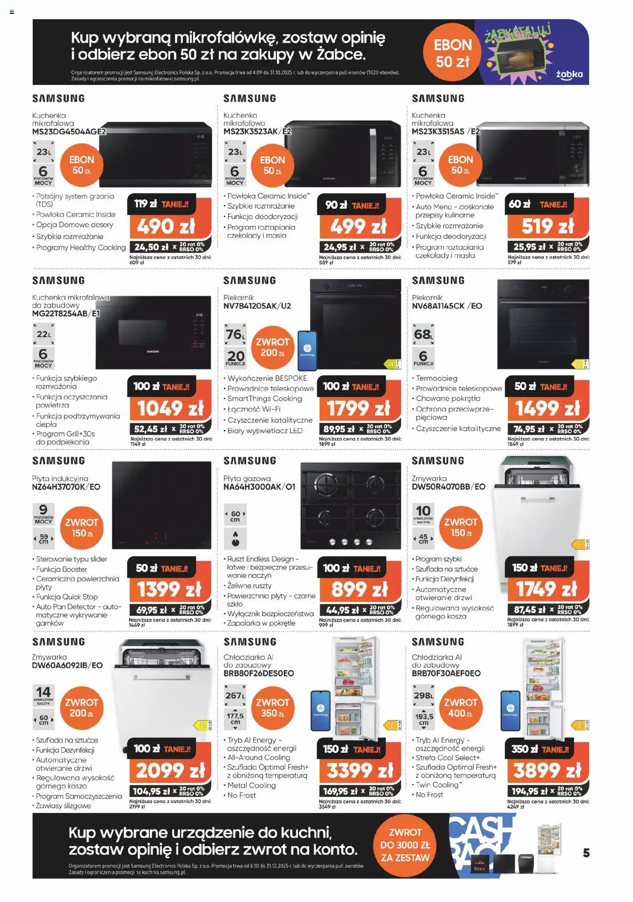 Max elektro Gazetka od 02.10.2025 | Strona: 5 | Produkty: Piekarnik, Kuchenka mikrofalowa, Plyty, Ruszt