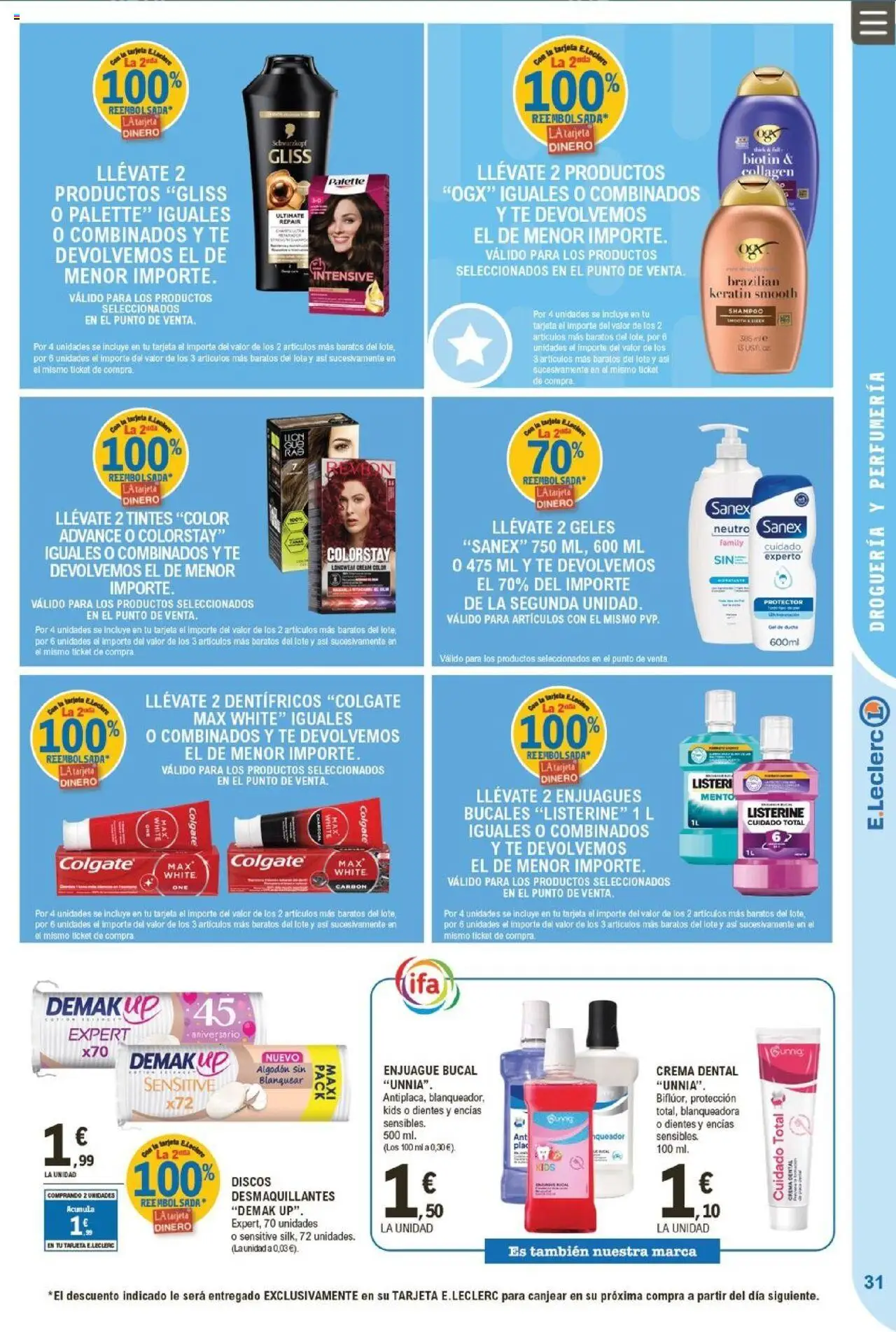E.Leclerc folleto │ válido desde el 24.09.2025 | Página: 31 | Productos: Enjuague bucal, Crema, Té