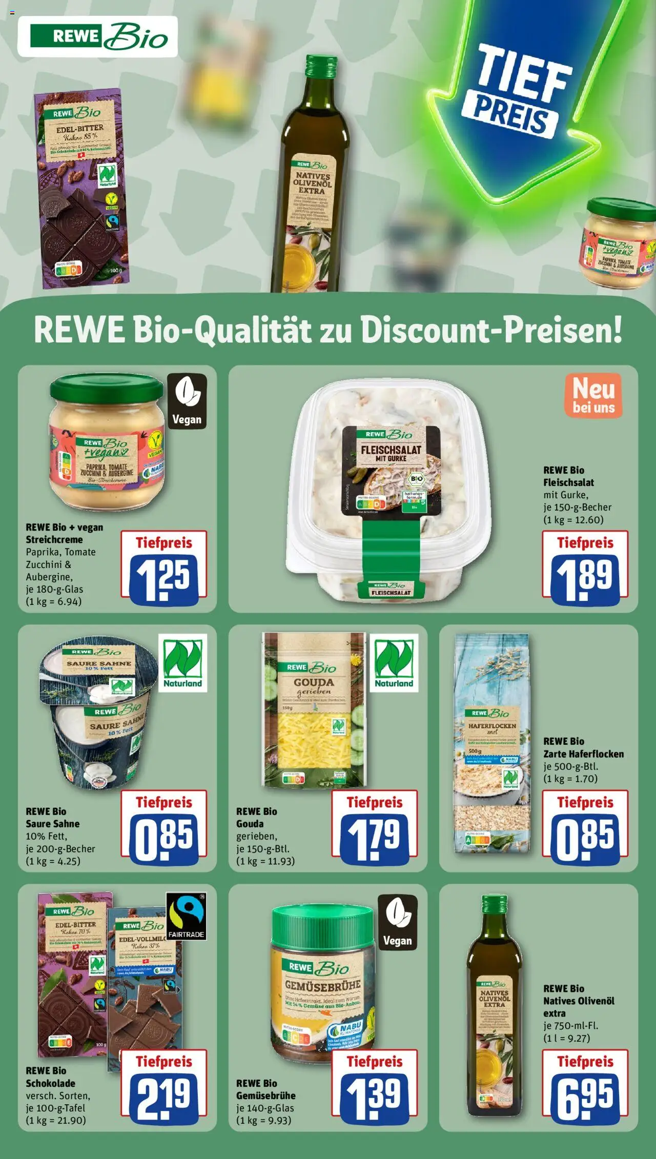 Rewe Prospekt 	 – gültig ab 13.10.2025 | Seite: 15 | Produkte: Schokolade, Olivenol, Aubergine, Sahne