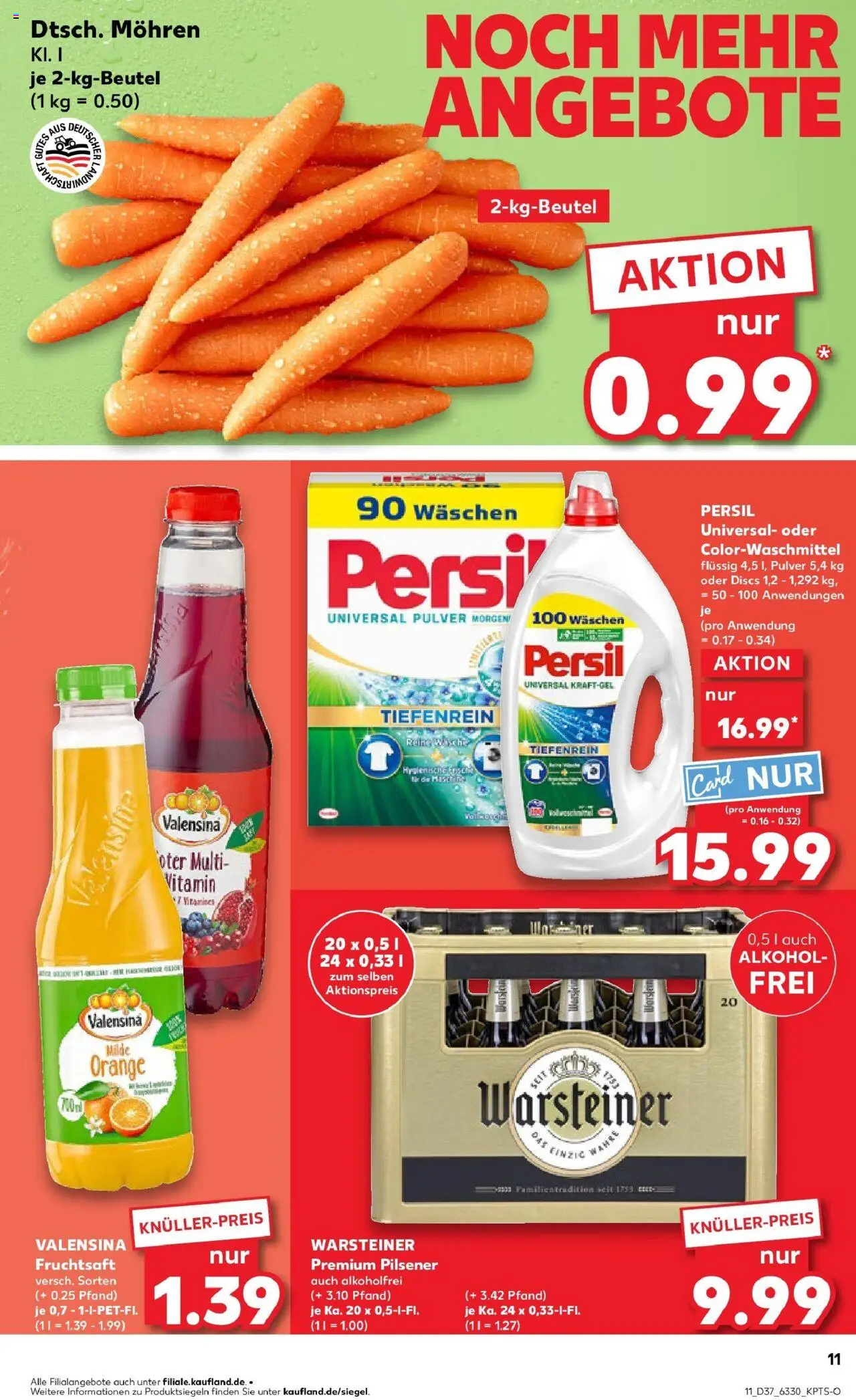 Kaufland prospekt Bremerhaven	 – gültig ab 14.09.2025 | Seite: 11 | Produkte: Mohren, Valensina, Warsteiner, Fruchtsaft