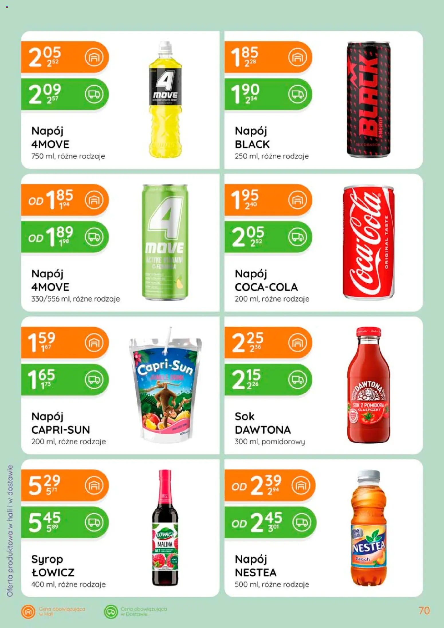 Eurocash gazetka od 02.04.2026 | Strona: 70 | Produkty: Syrop, Malina, Sok