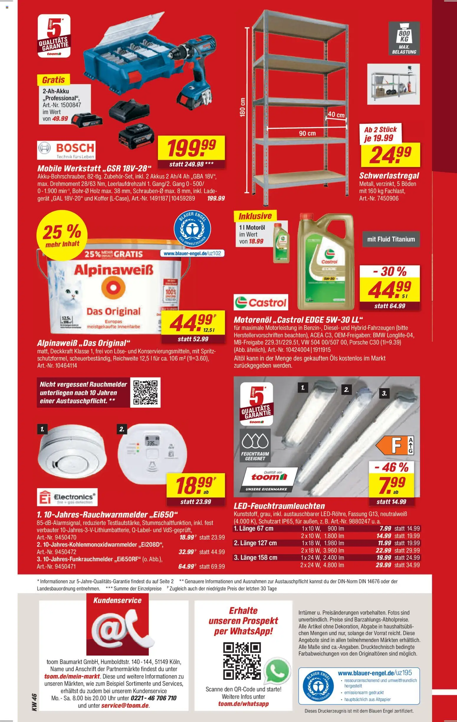 Toom Baumarkt Prospekt 	 – gültig ab 08.11.2025 | Seite: 8 | Produkte: Bosch, Schwerlastregal, Koffer, Uhr