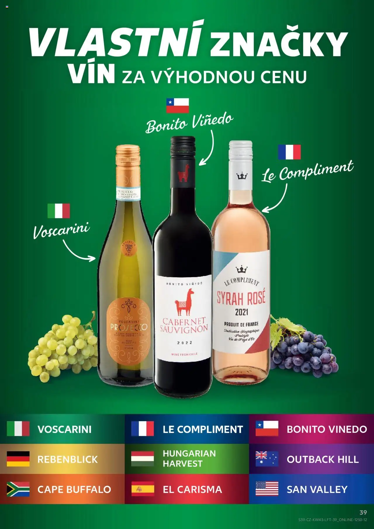 Kaufland leták - Plzeň od 22.10.2025 | Strana: 39 | Produkty: Prosecco, Cabernet Sauvignon