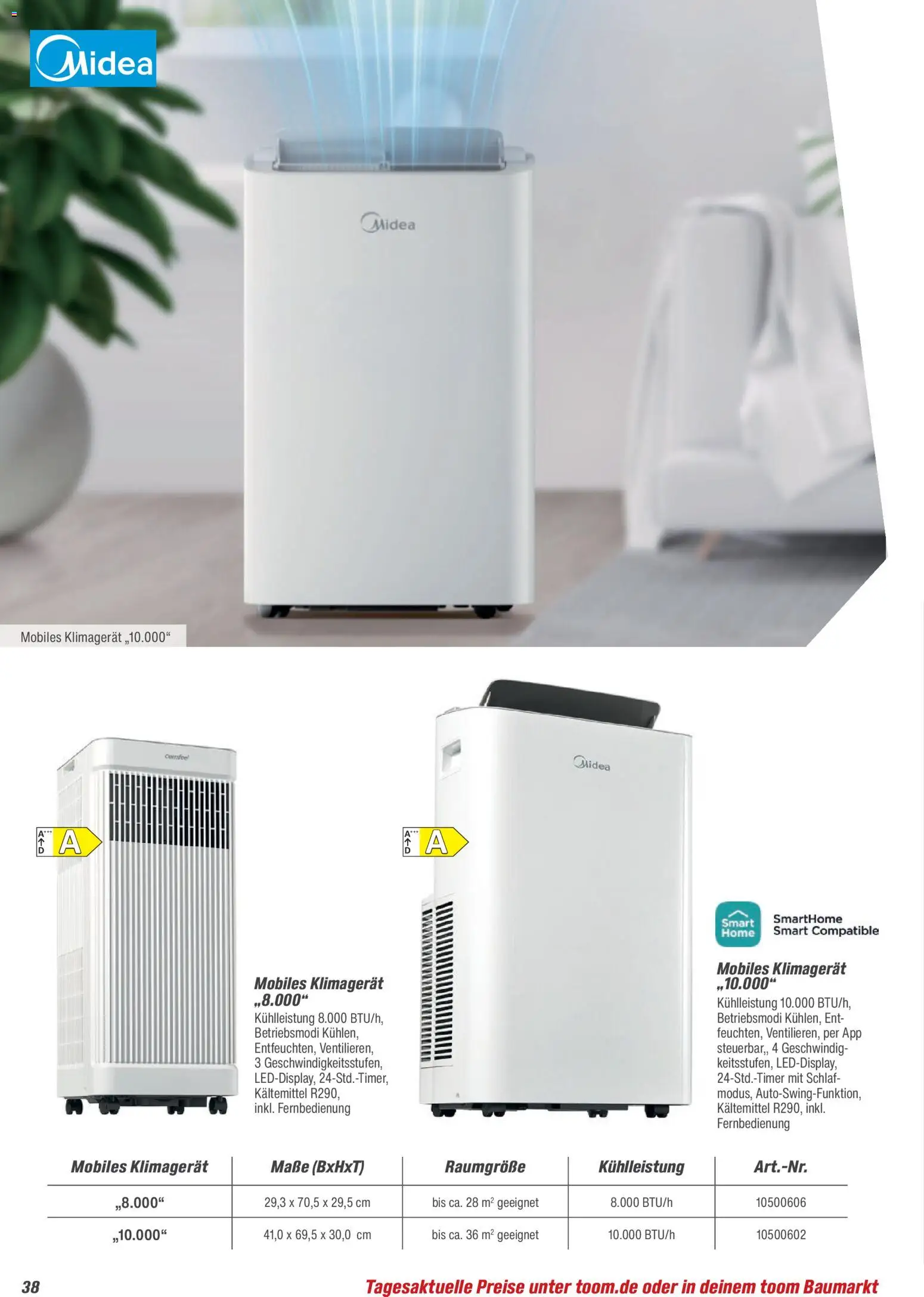 Toom Baumarkt - Pool, Sauna & Klima 2026 – gültig ab 14.03.2026 | Seite: 38 | Produkte: Klimagerät