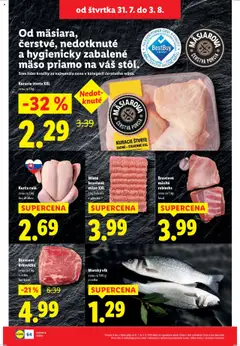 Lidl leták │ platný od 28.07.2025 | Strana: 62 | Produkty: Bravčová krkovička, Krkovička, Bravčové mäso, Kurča