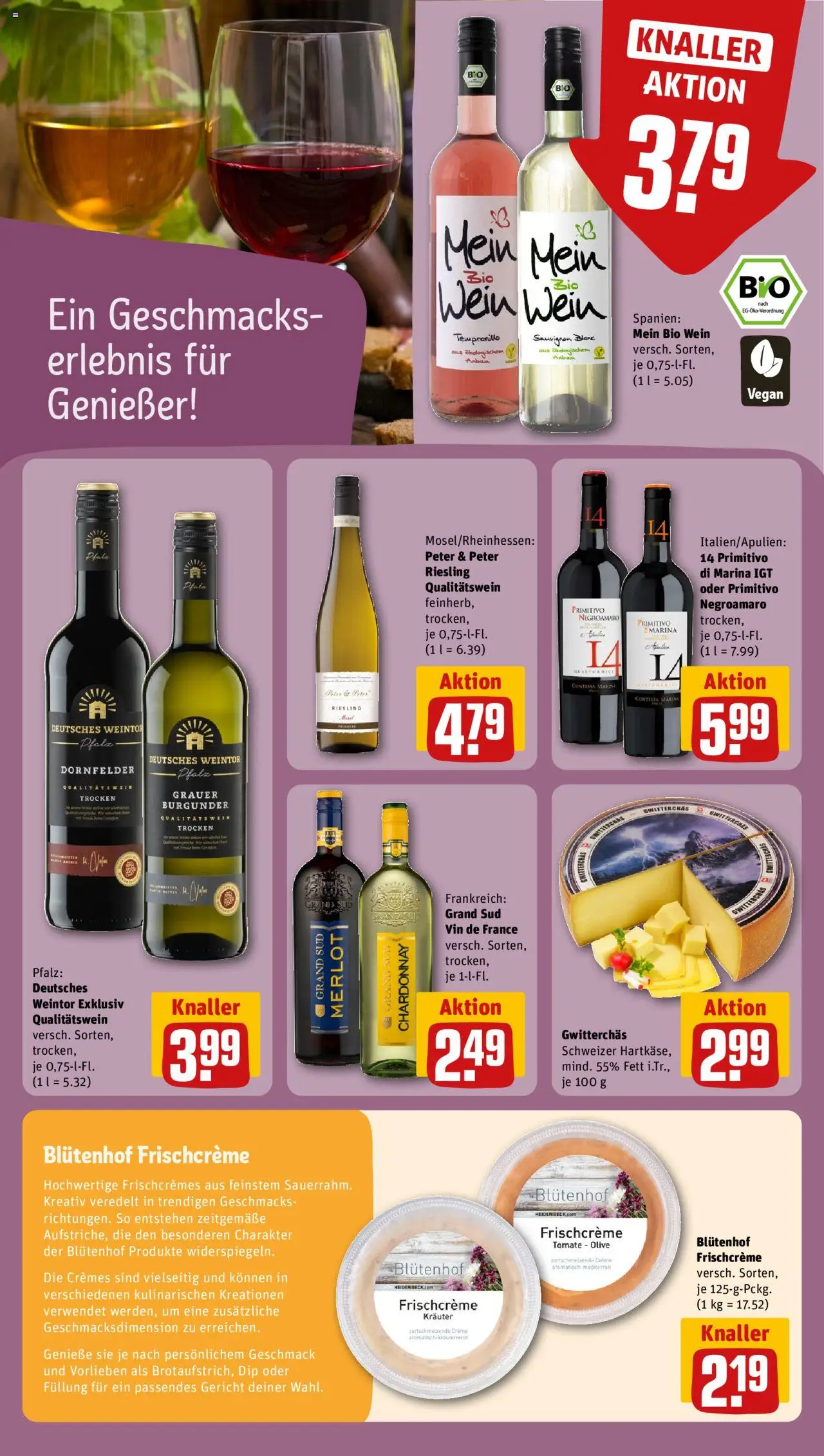 Rewe Prospekt 	 – gültig ab 20.10.2025 | Seite: 15 | Produkte: Merlot, Creme, Grand sud, Wein