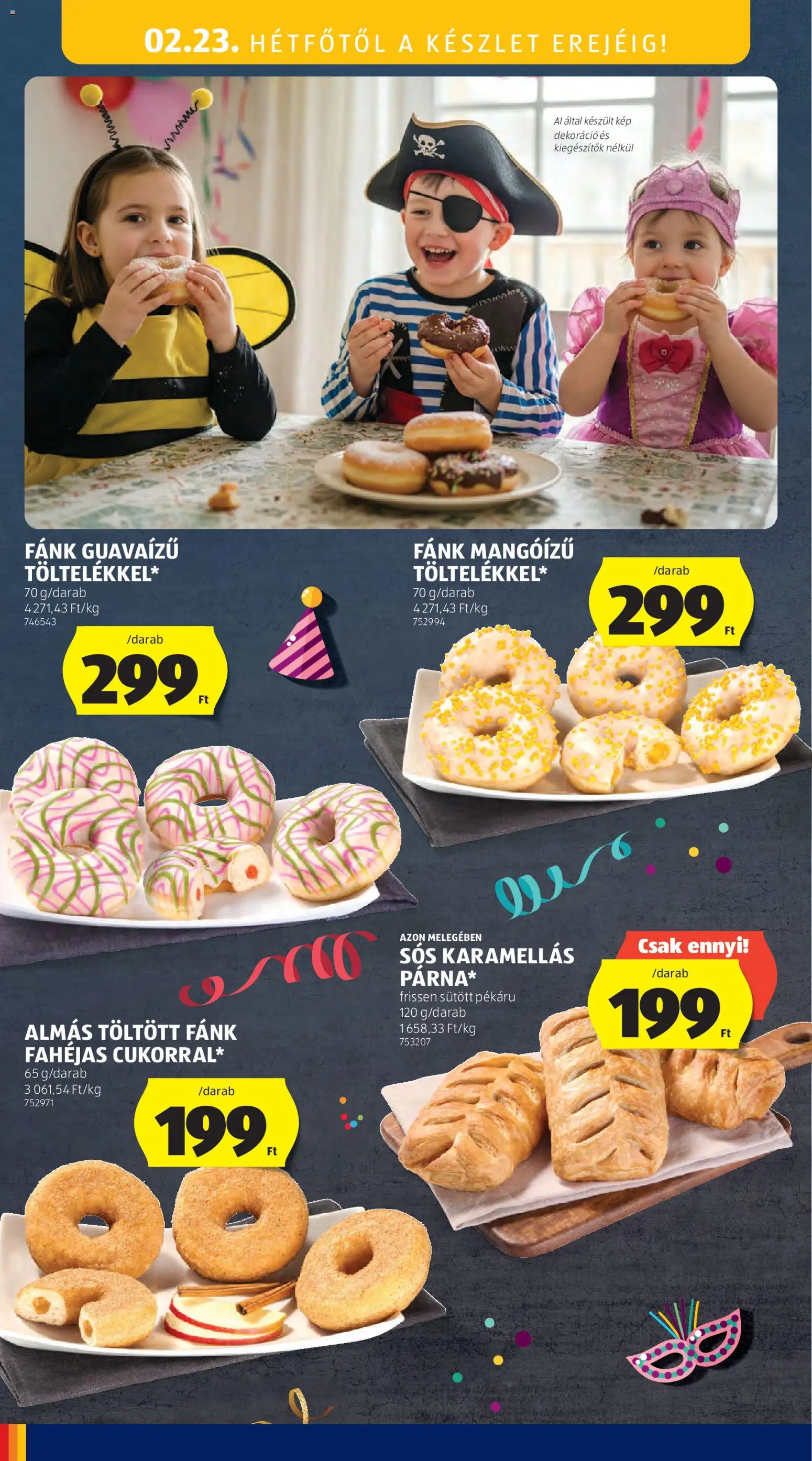 Aldi akciós ujság - amely érvényes a következő dátumtól: 19.02.2026 | Oldal: 38 | Termékek: Fánk, Dekoráció