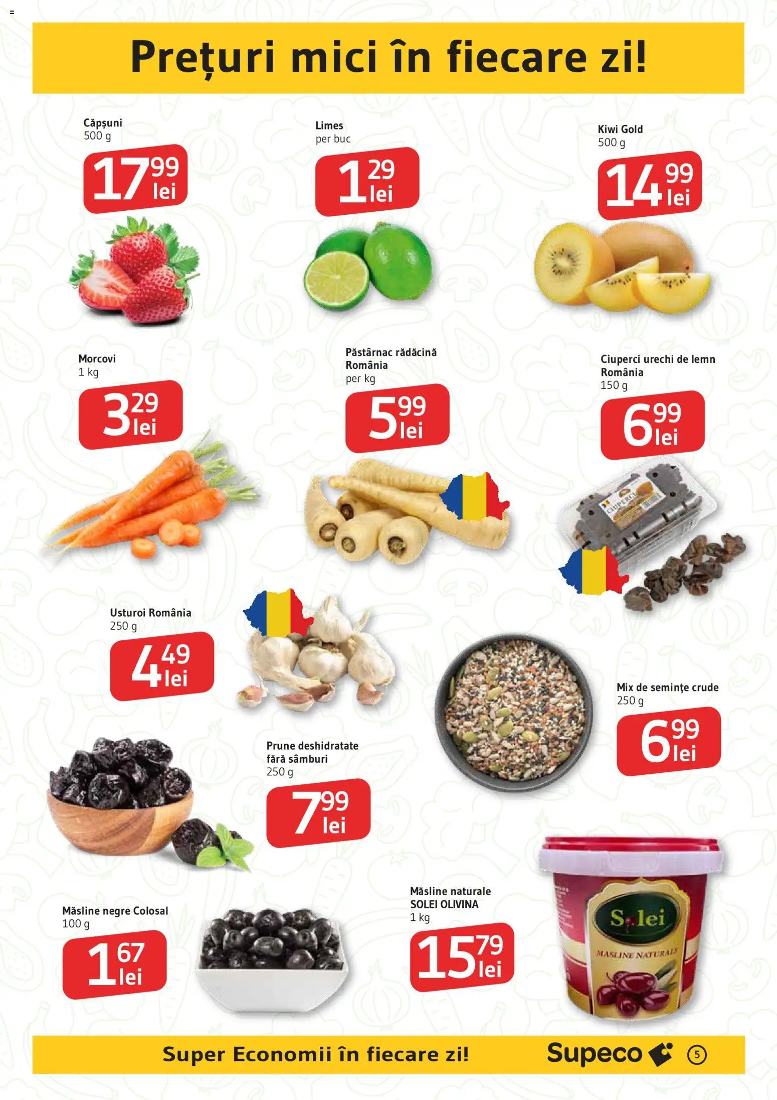 Noul catalog Supeco – valabil de la 12.03.2026 | Pagină: 5 | Produse: Ciuperci, Semințe, Căpșuni, Usturoi