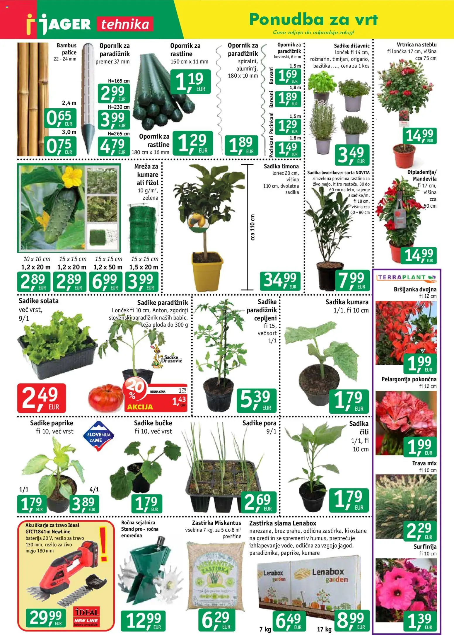 Novi Jager katalog ponudbe – veljaven od 22.04.2026 | Stran: 3 | Izdelki: Baterija, Zastirka, Zelena, Cili