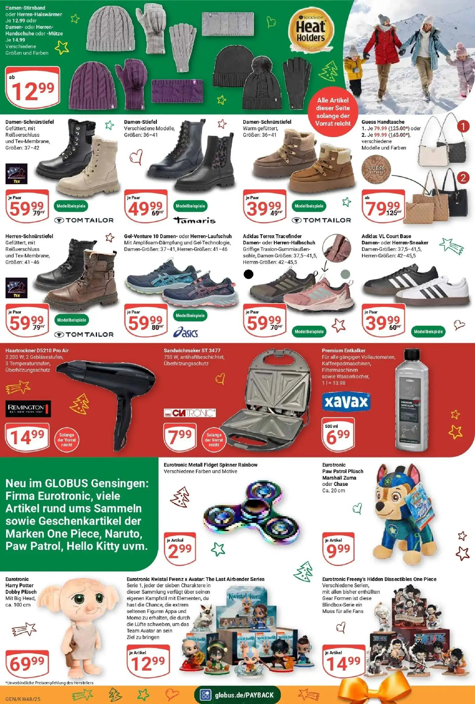 Globus prospekt Gensingen	 – gültig ab 23.11.2025 | Seite: 31 | Produkte: Haartrockner, Sandwichmaker, Handtasche, Handschuhe