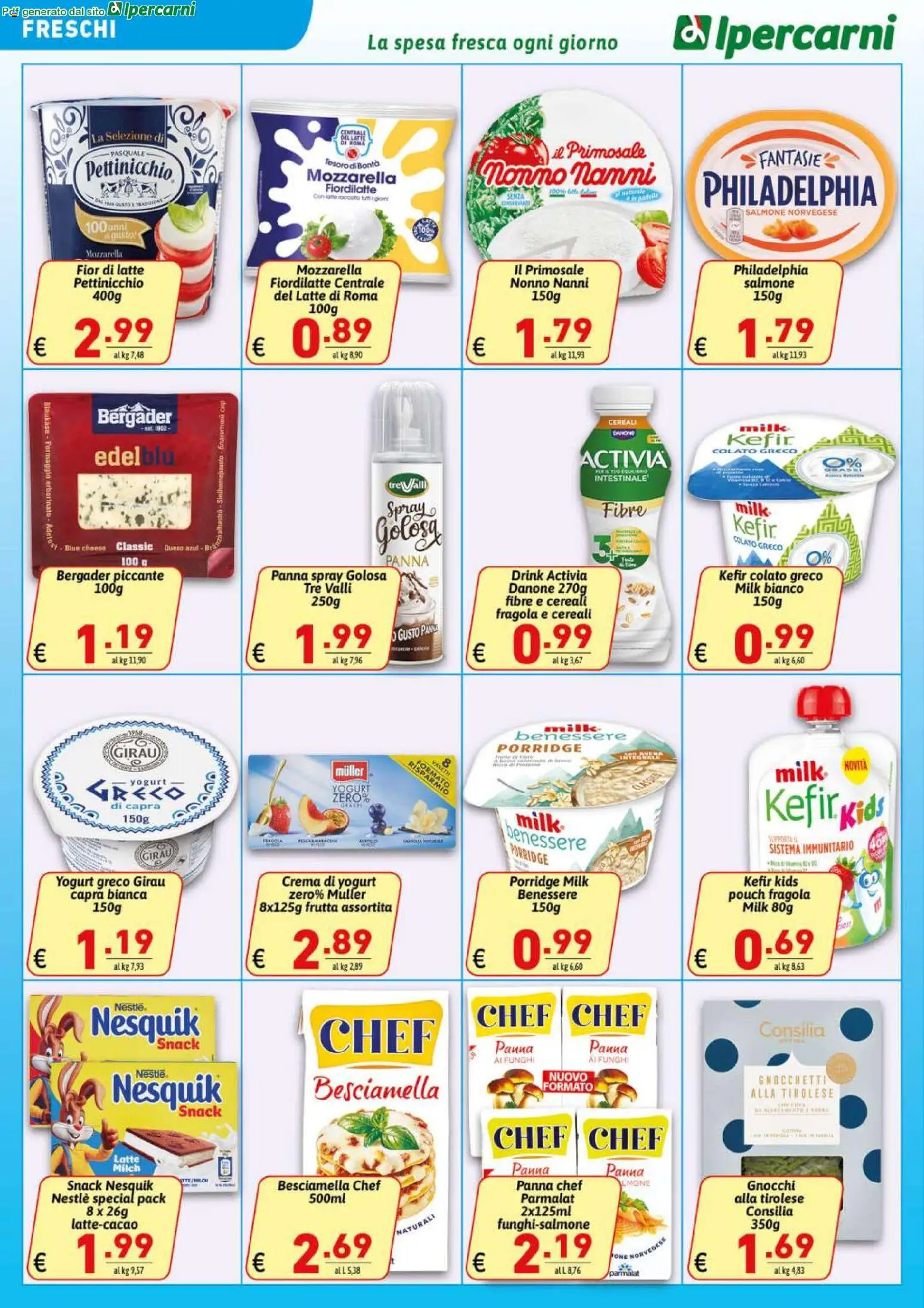 Volantino Ipercarni del 07.04.2026 | Pagina: 10 | Prodotti: Cereali, Panna, Gnocchi, Gnocchetti