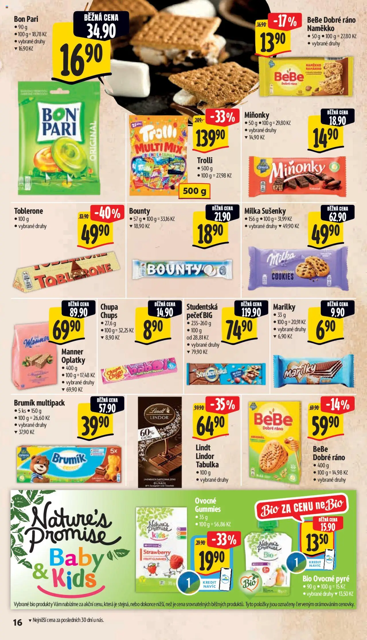 Albert leták - Supermarket od 13.08.2025 | Strana: 23 | Produkty: Lindor, Lindt, Toblerone, Bebe