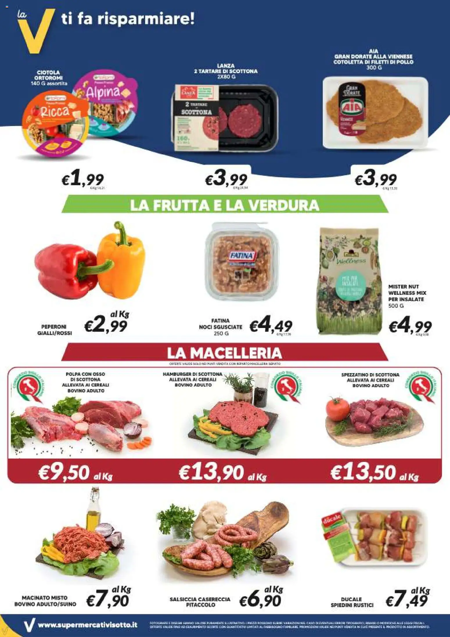 Volantino Visotto del 07.04.2026 | Pagina: 2 | Prodotti: Bovino, Pollo, Rustici, Macinato