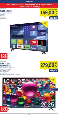 Pré-visualização Makro folheto válido de 10.03.2026 | Página: 20 | Produtos: Vídeo, USB, Tv led