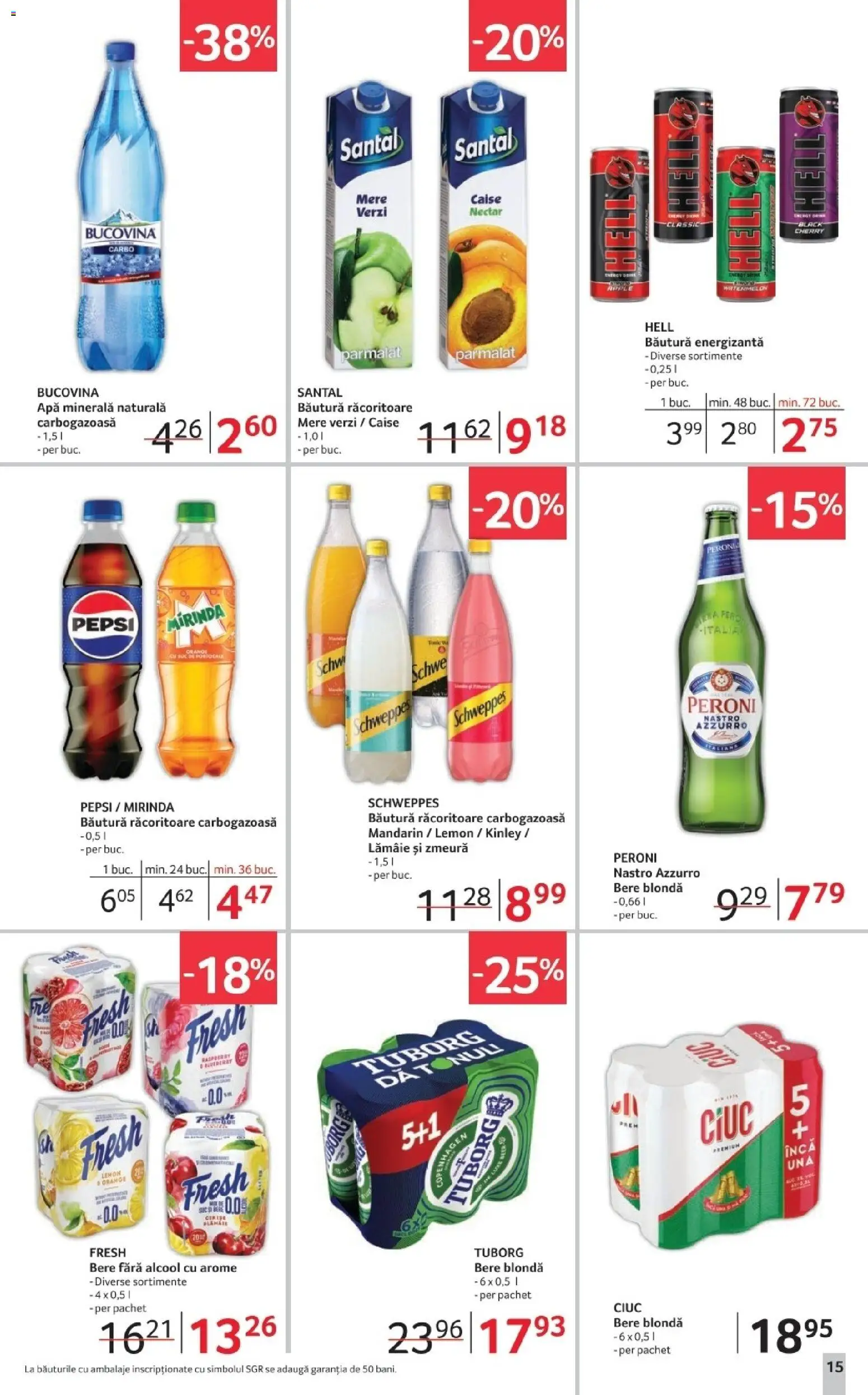 Noul catalog Selgros – valabil de la 31.10.2025 | Pagină: 15 | Produse: Bere, Băutură energizantă, Mere, Ahtapot