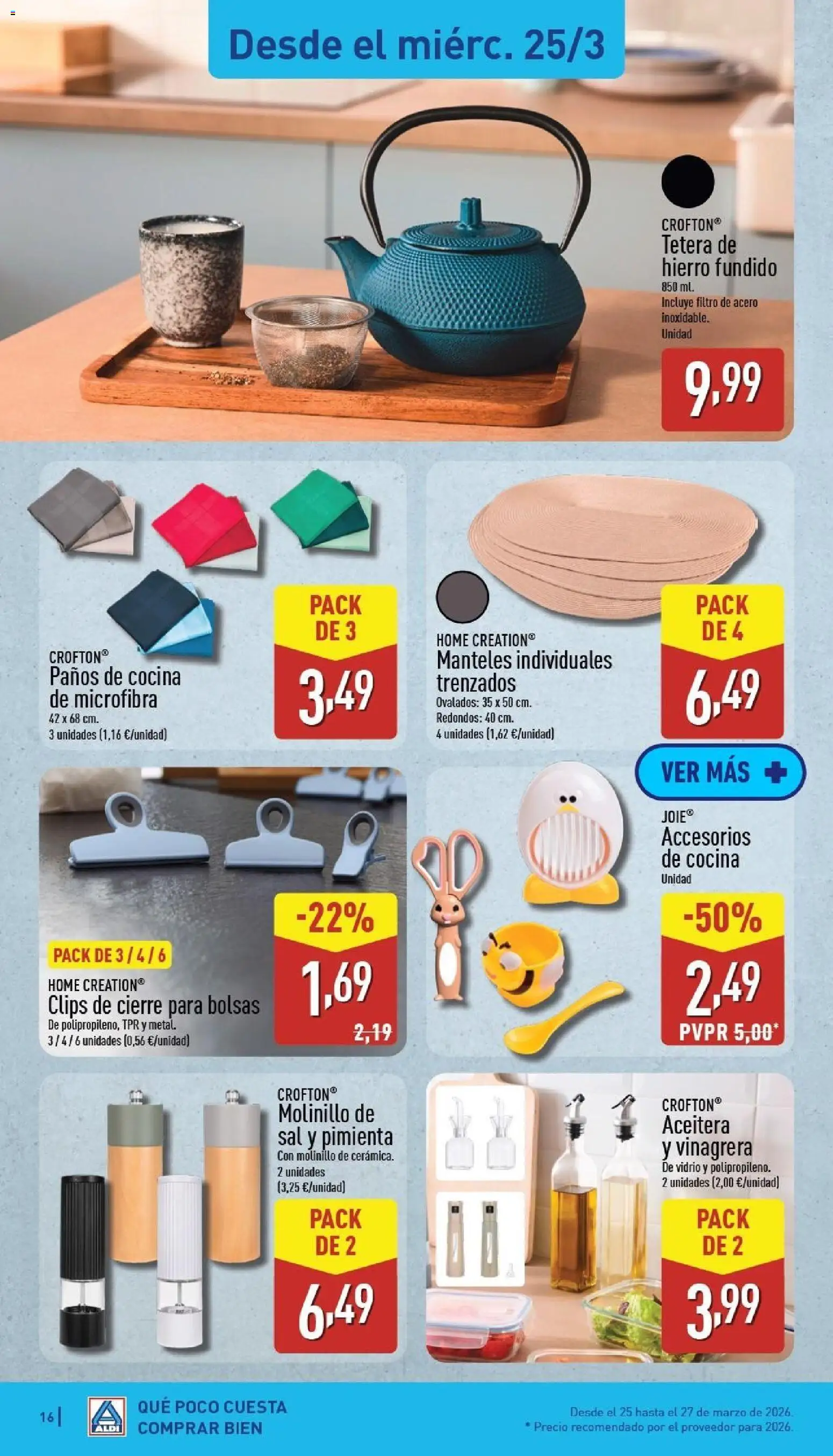 Aldi folleto Baleares │ válido desde el 23.03.2026 | Página: 16 | Productos: Tetera, Cocina