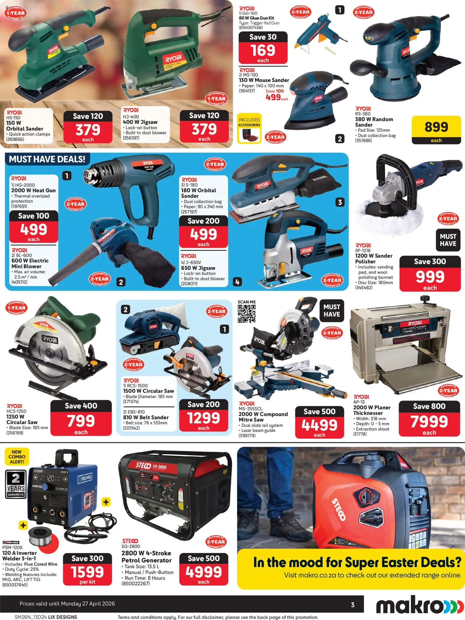 New Makro catalogue – valid from 08.04.2026 | Page: 3 | Products: Mouse, Belt, Generator, Paper