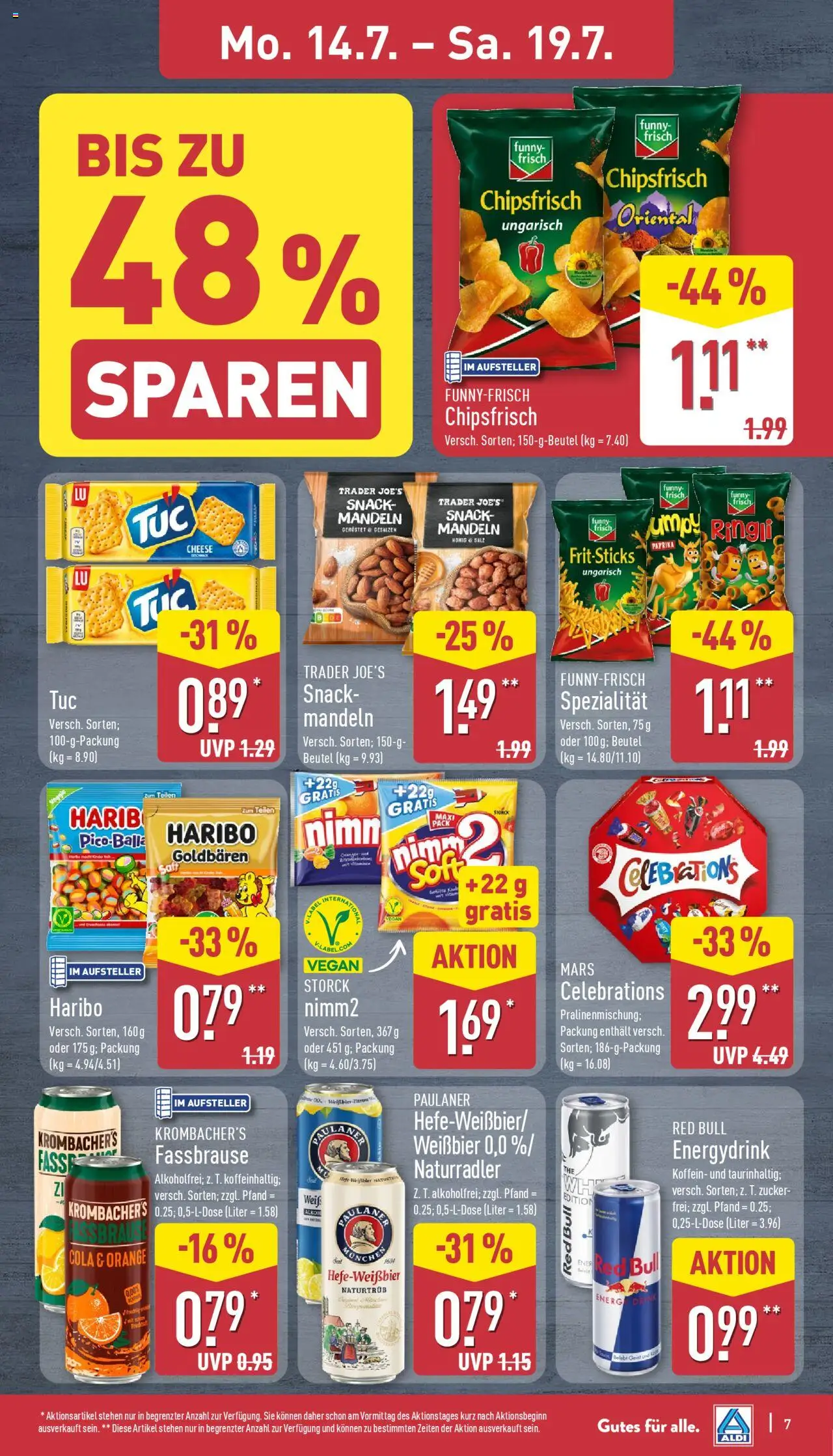Aldi Prospekt 	 - gültig ab dem 14.07.2025 | Seite: 7 | Produkte: Cola, Energy, Paprika, Salz