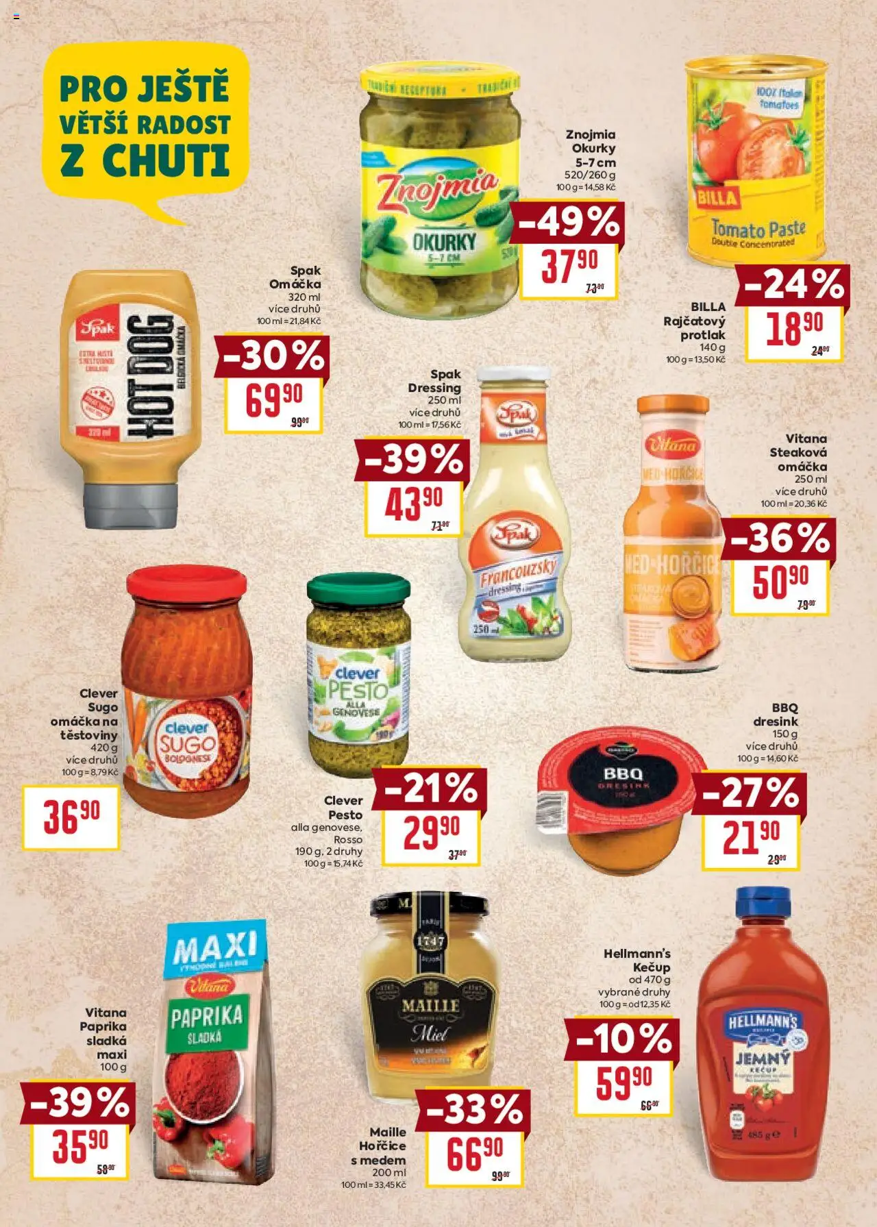 Billa Velký leták od 04.06.2025 | Strana: 13 | Produkty: Kečup, Hellmann's, Vana, Clever