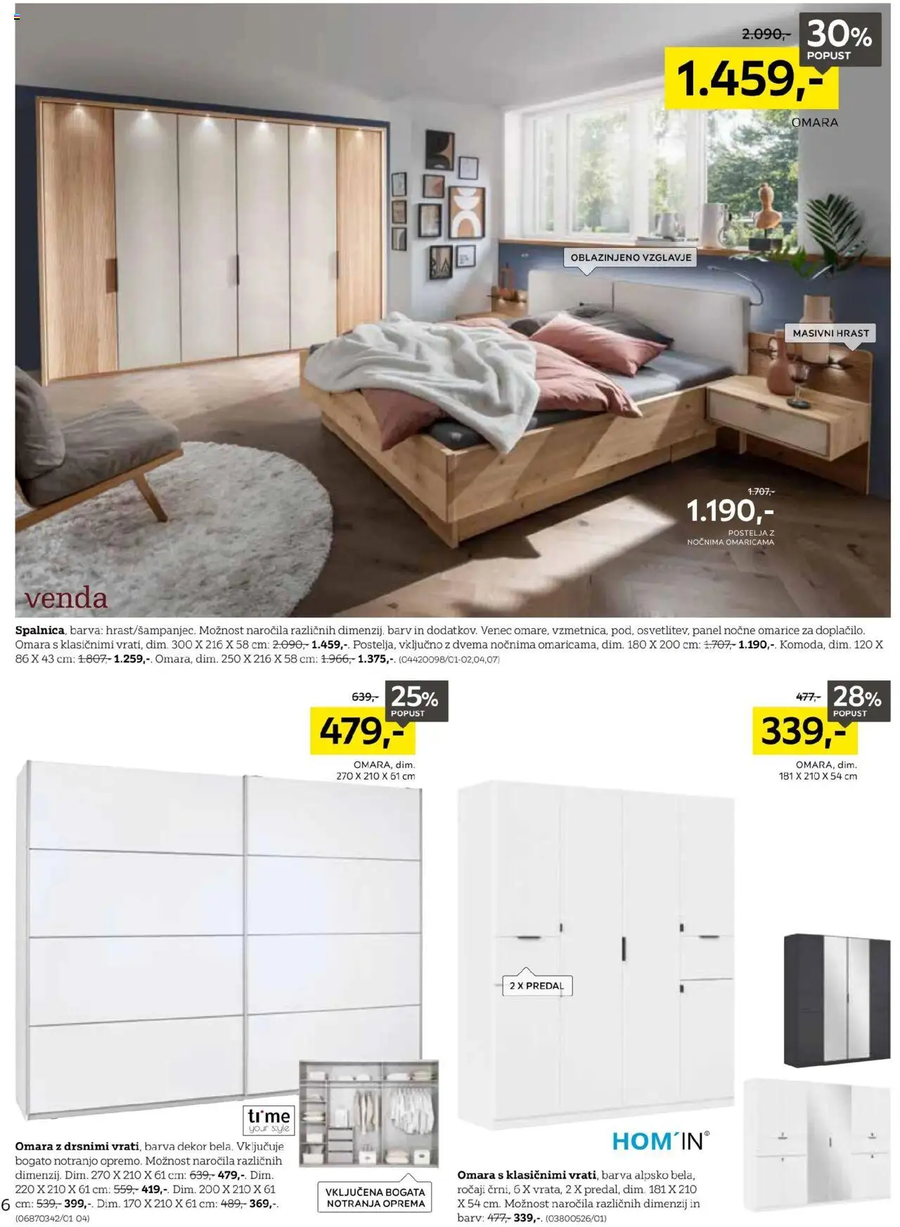 Novi XXXL Lesnina katalog ponudbe – veljaven od 15.09.2025 | Stran: 6 | Izdelki: Postelja, Omara, Barva