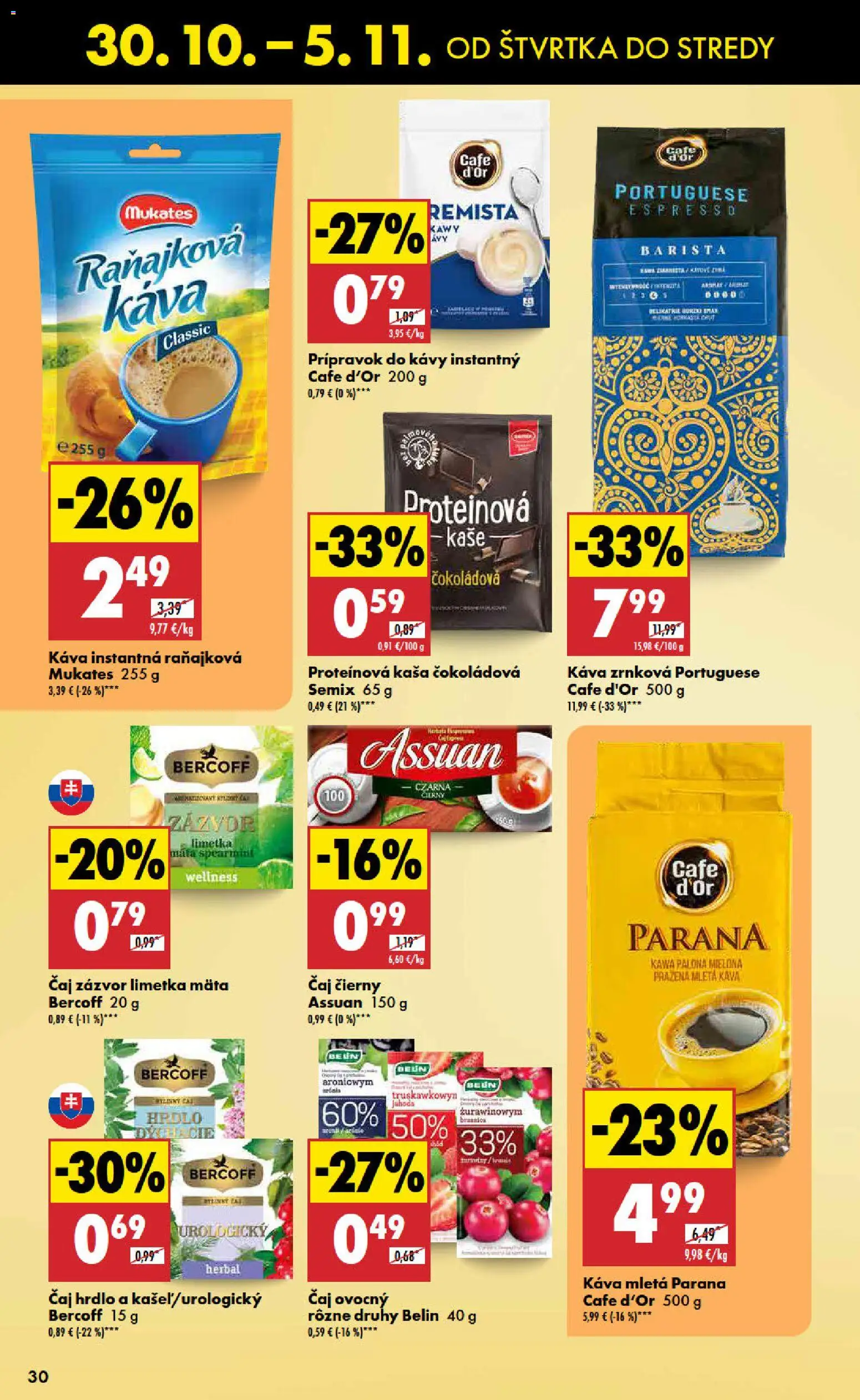 Nové Biedronka akcie – leták je platný od 30.10.2025 | Strana: 30 | Produkty: Limetka, Zázvor, Barista, Čaj