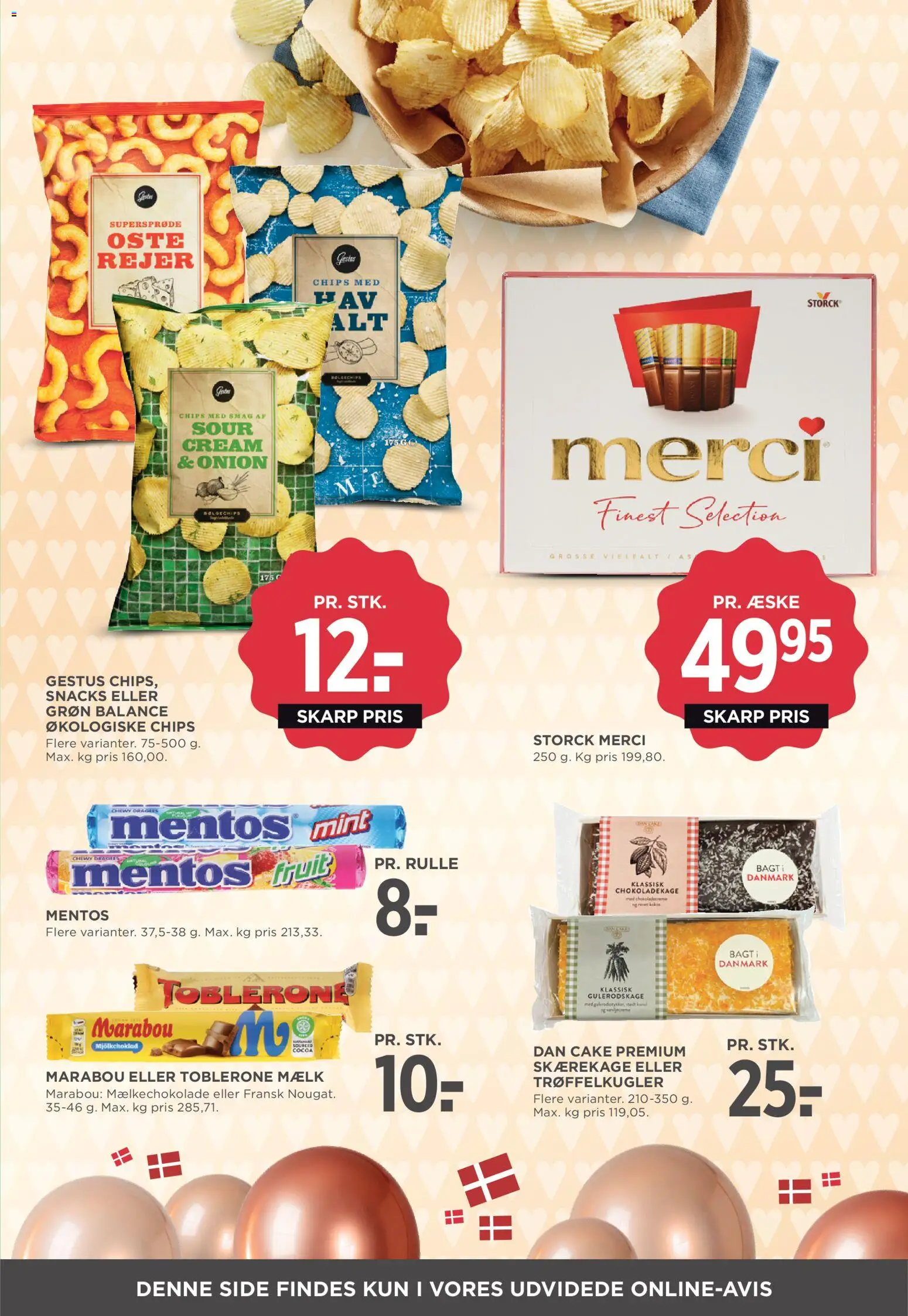 Meny tilbudsavis – gyldig fra 01.05.2026 | Side: 38 | Produkter: Mælk, Chokoladekage, Chips, Rejer