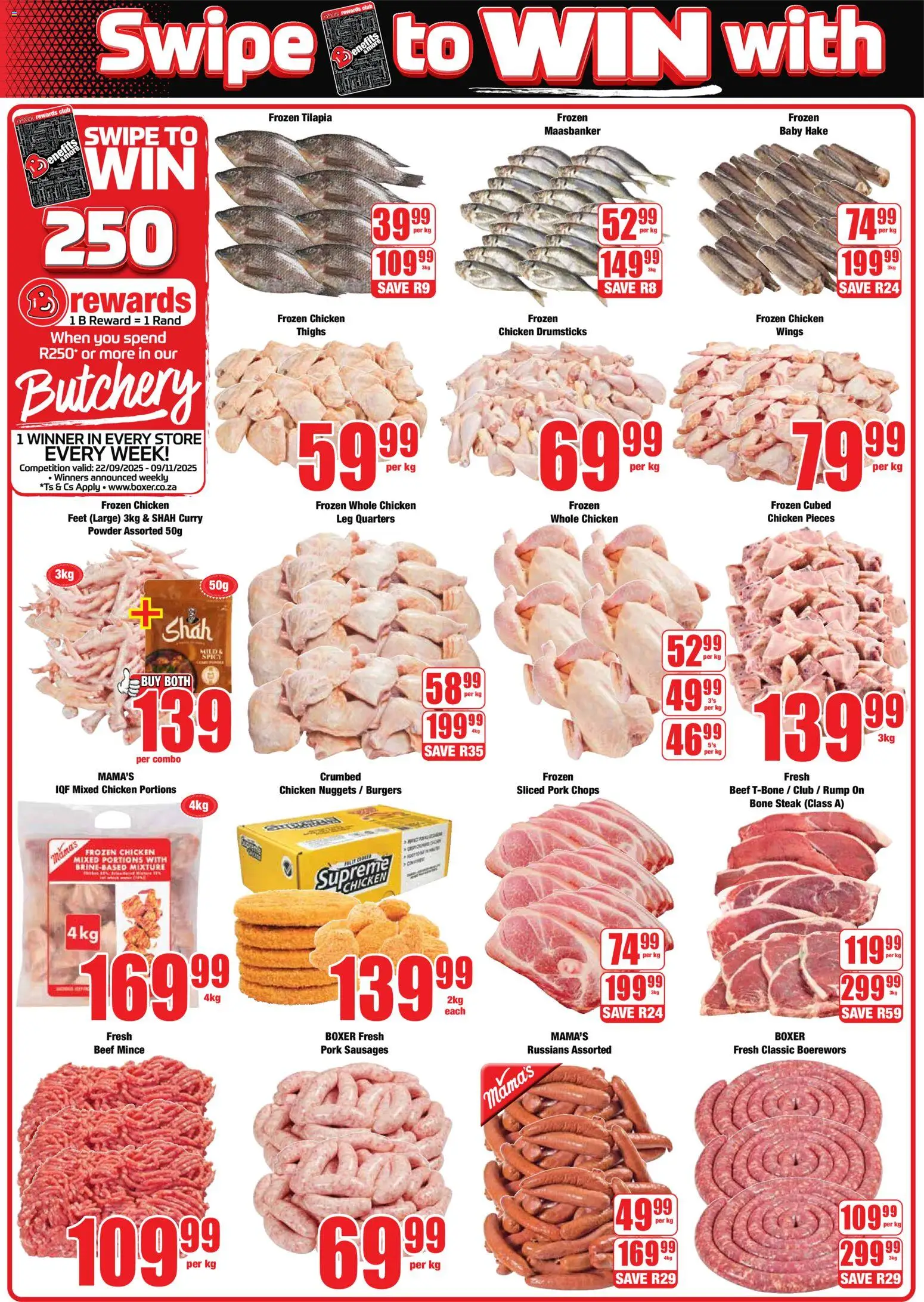 New Boxer catalogue – valid from 23.10.2025 | Page: 2 | Products: Boerewors, Pork, Beef, Burgers