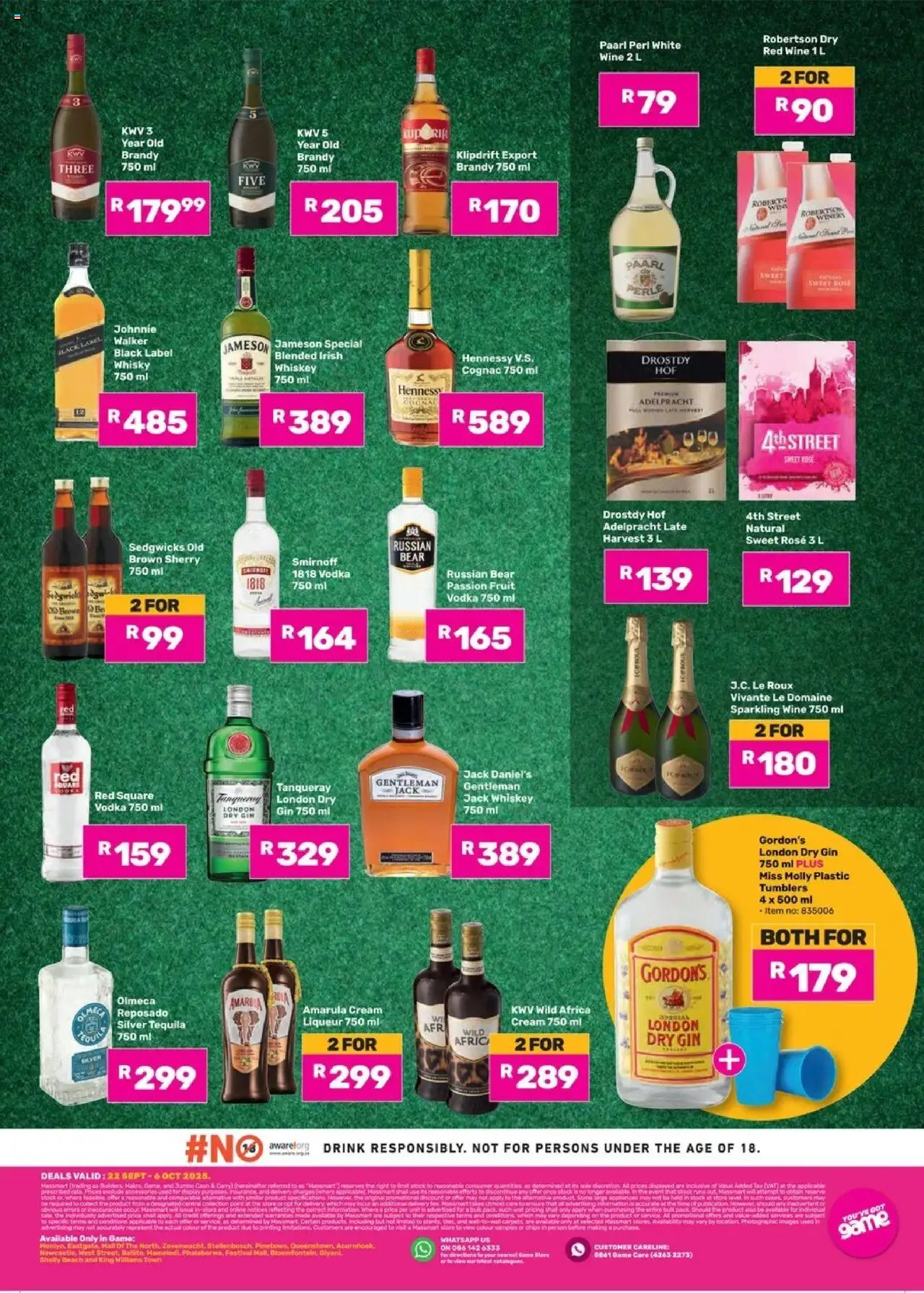 New Game catalogue – valid from 22.09.2025 | Page: 2 | Products: Wine, Gin, Chips, Vodka