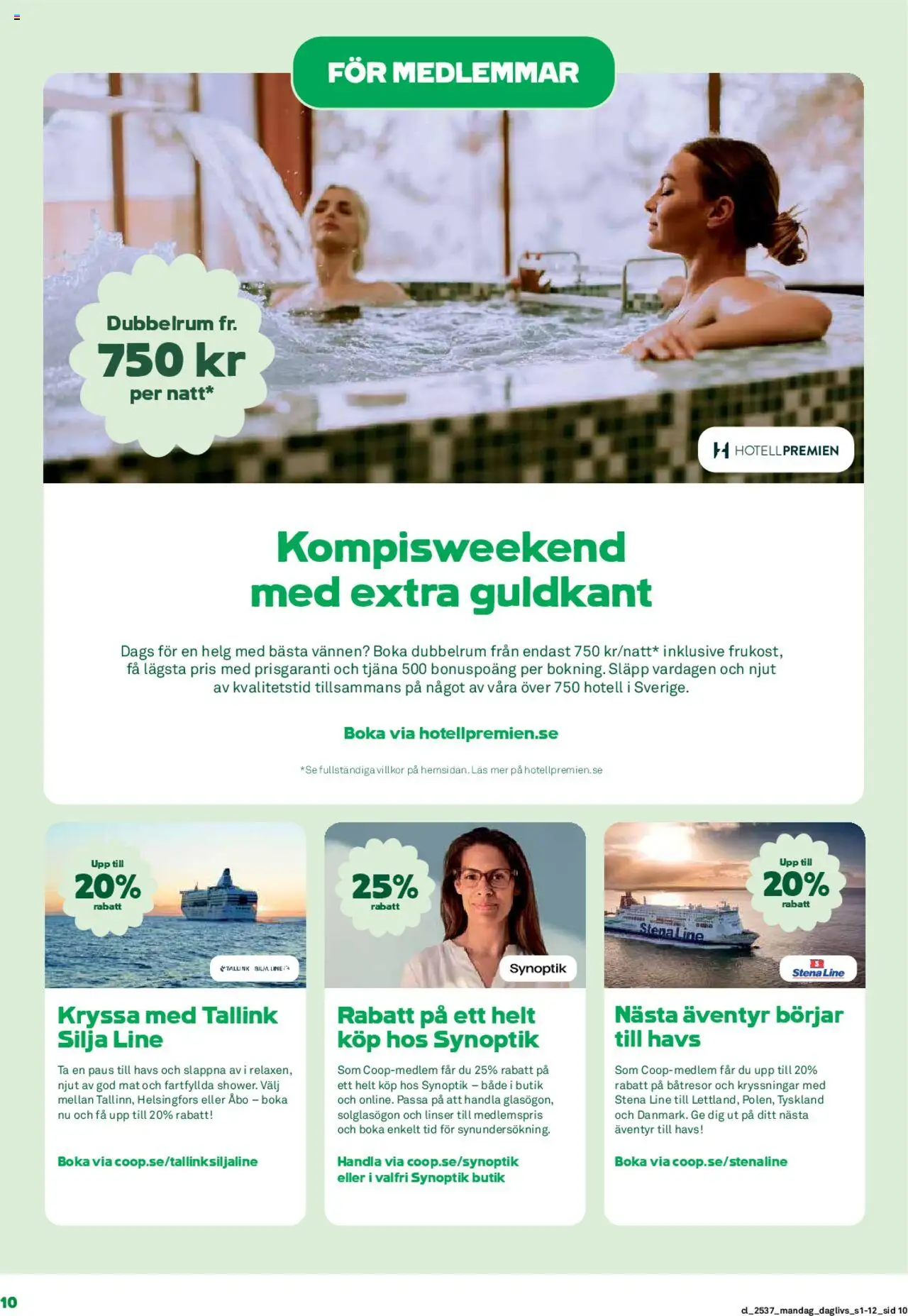Coop Daglivs reklamblad aktuell från 08.09.2025 | Sida: 10 | Produkter: Linser, Solglasögon