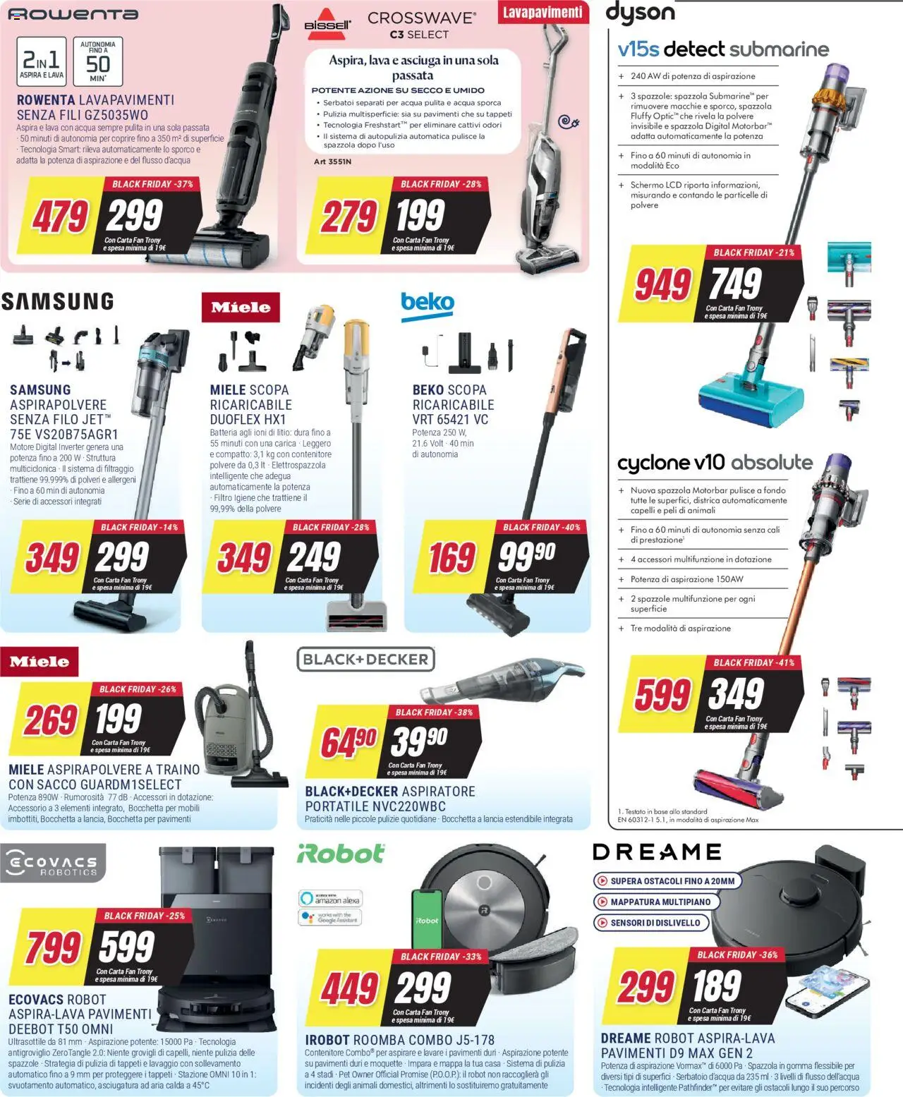 Volantino Trony del 19.06.2025 | Pagina: 24 | Prodotti: Acqua, Scopa, Fan, Dyson