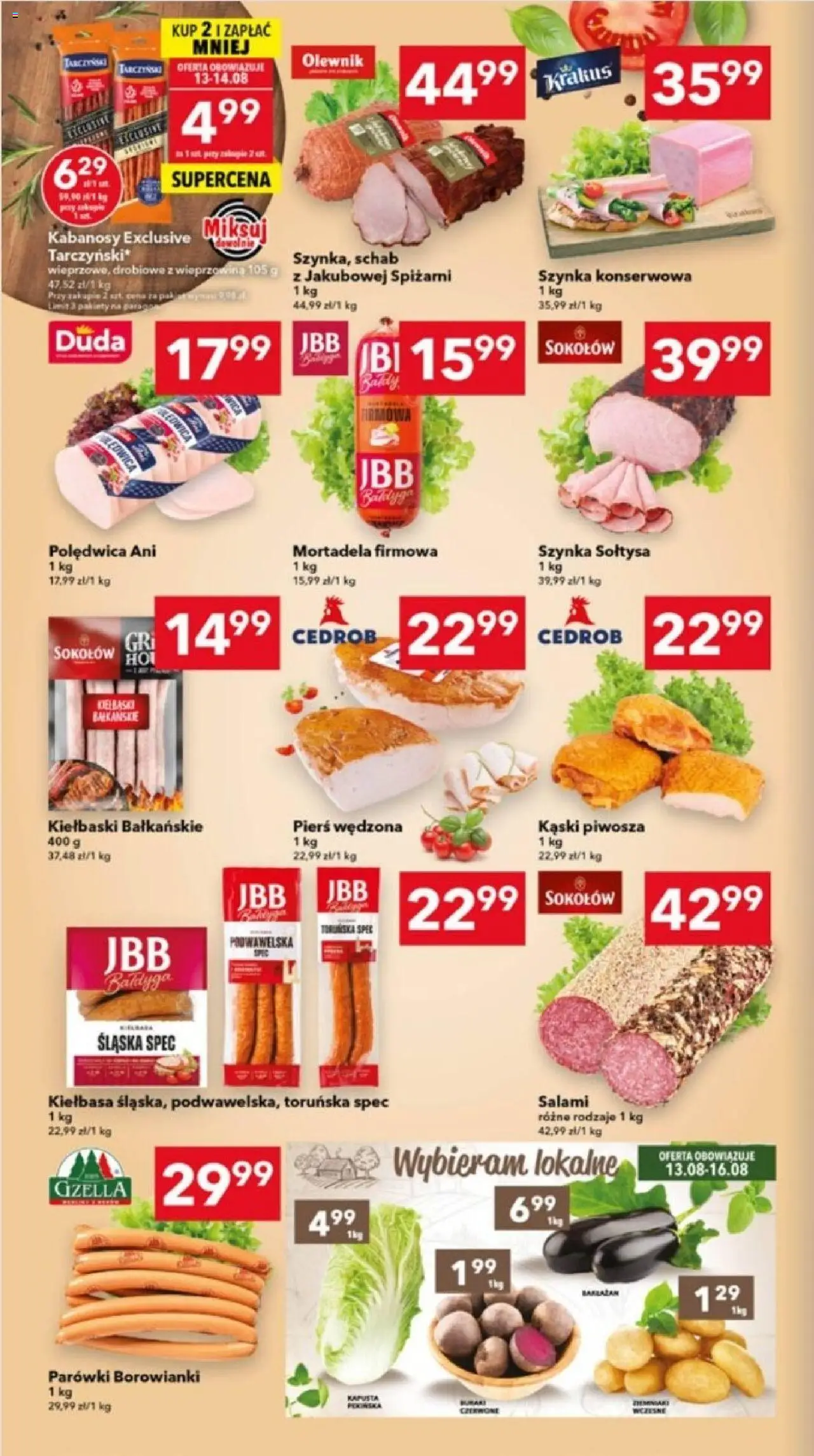 Lewiatan gazetka - Gdańsk od 13.08.2025 | Strona: 2 | Produkty: Kiełbasa, Mortadela, Schab, Kiełbaski