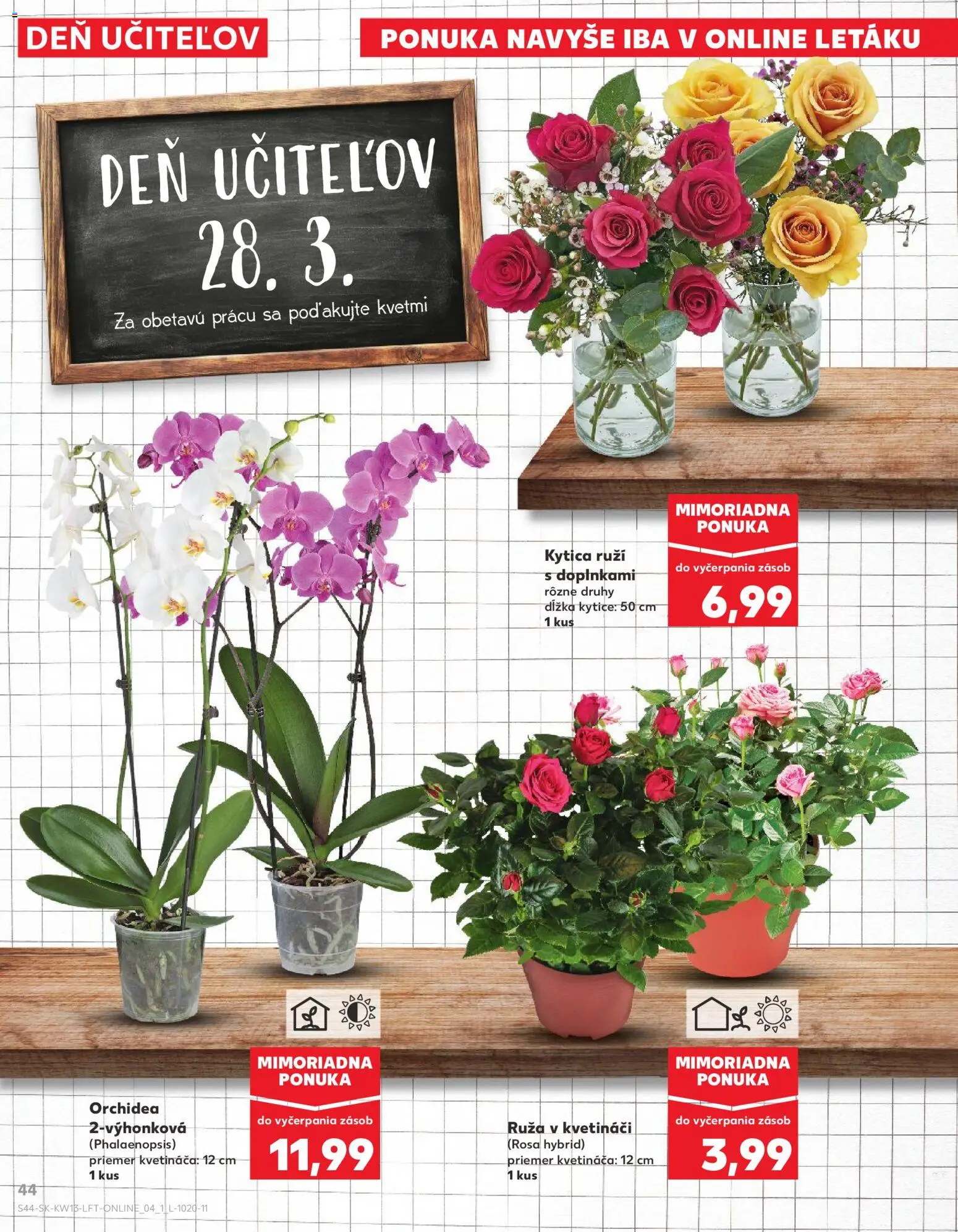 Kaufland SK akciós ujság - amely érvényes a következő dátumtól: 26.03.2026 | Oldal: 44 | Termékek: Orchidea