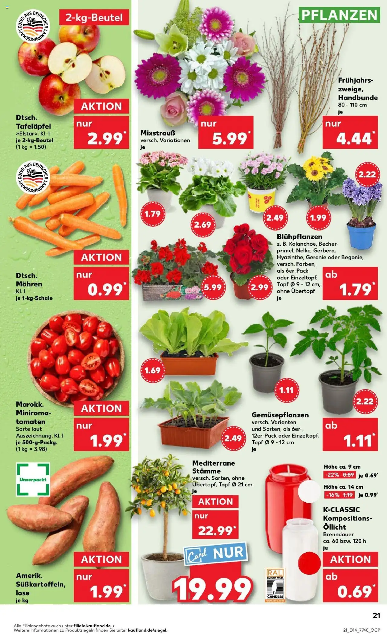 Kaufland - Nürnberg, Fürther Straße 187 - gültig ab dem 03.04.2025 | Seite: 21 | Produkte: Tomaten, Mohren