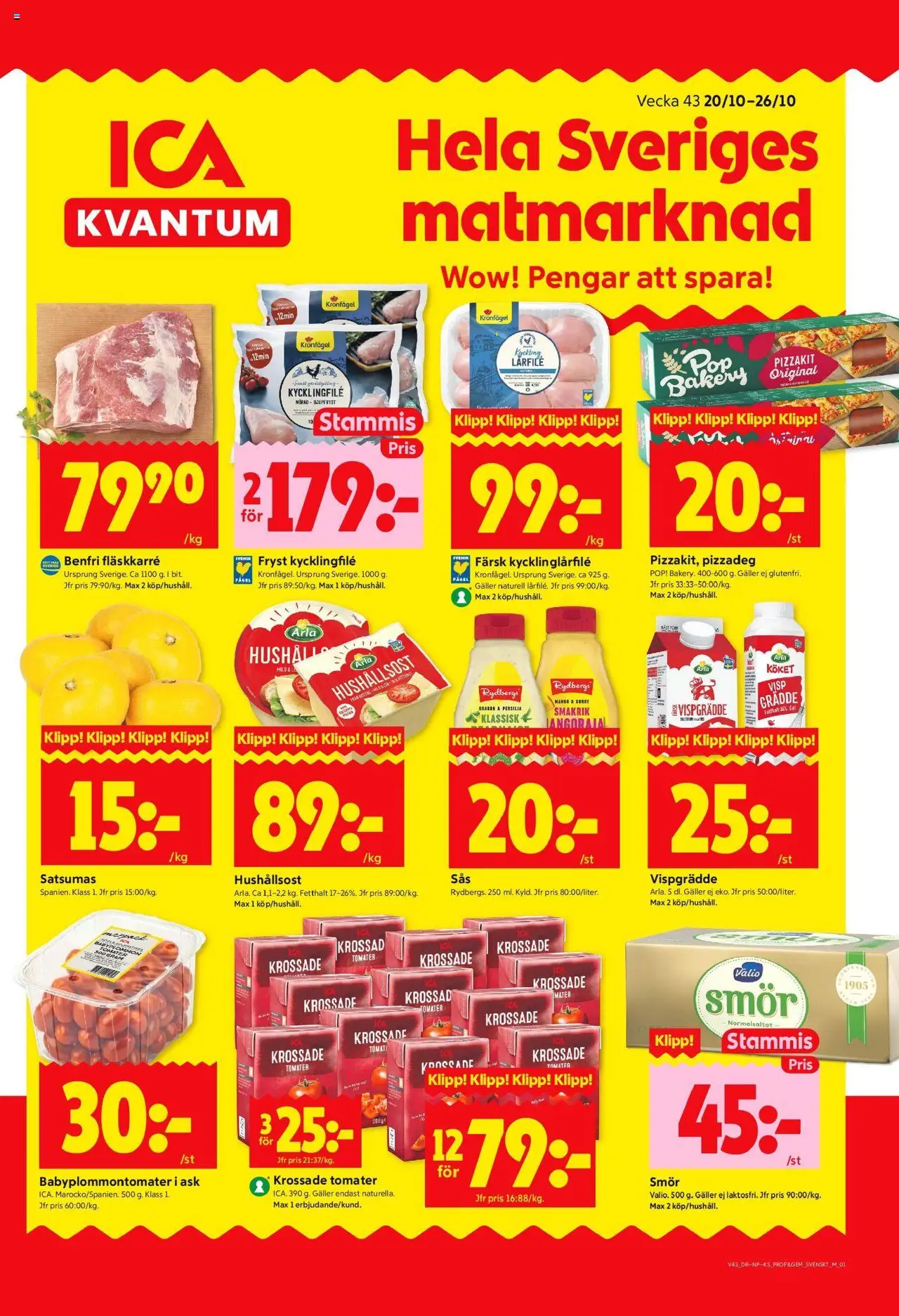 ICA Kvantum reklamblad aktuell från 20.10.2025 | Sida: 1 | Produkter: Visp, Smör, Grädde, Vispgrädde