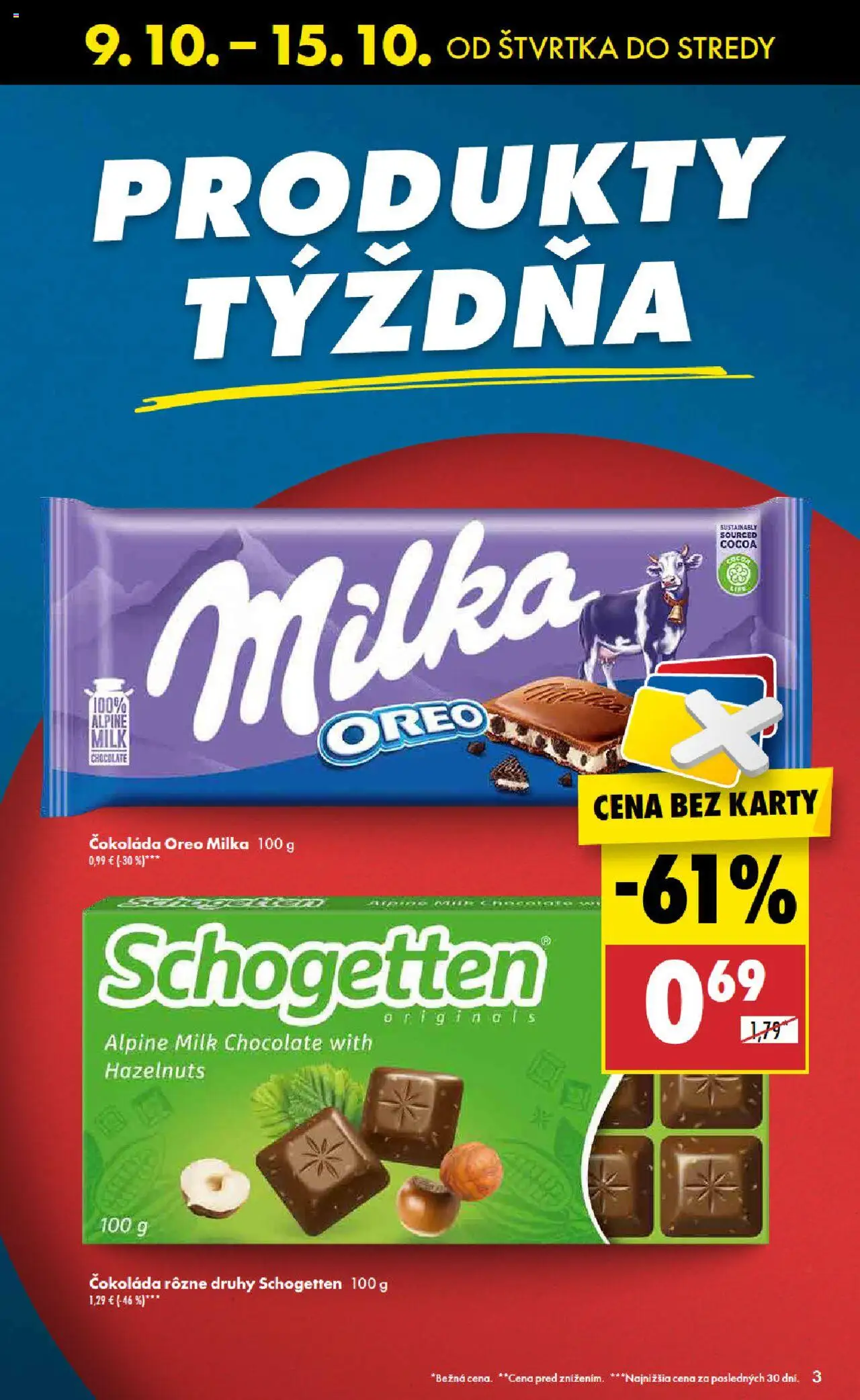 Nové Biedronka akcie – leták je platný od 09.10.2025 | Strana: 3 | Produkty: Čokoláda, Milka