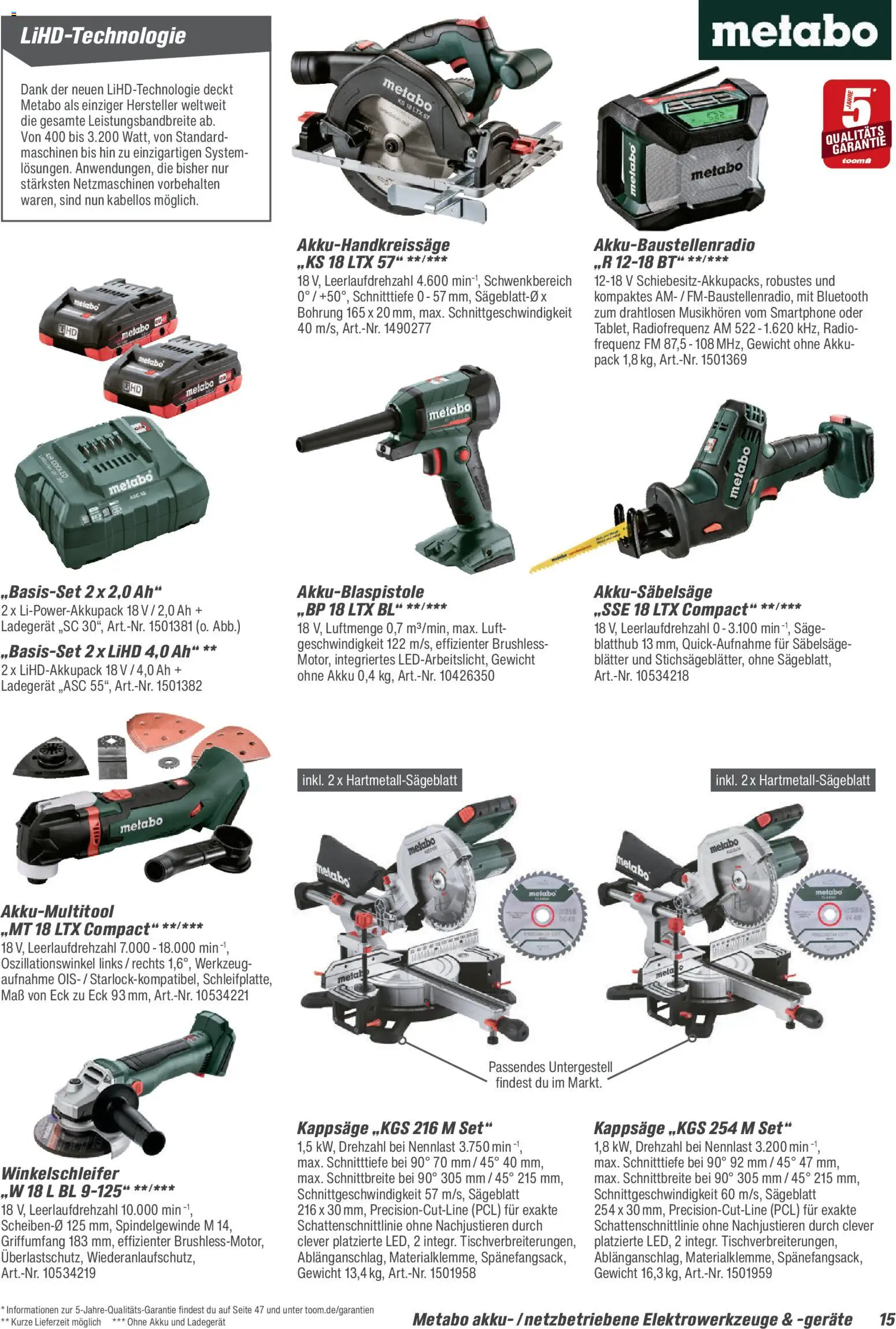 Toom Baumarkt Maschinen & Werkstatt 2026 – gültig ab 01.01.2026 | Seite: 15 | Produkte: Gewicht, Ladegerät, Smartphone, Radio