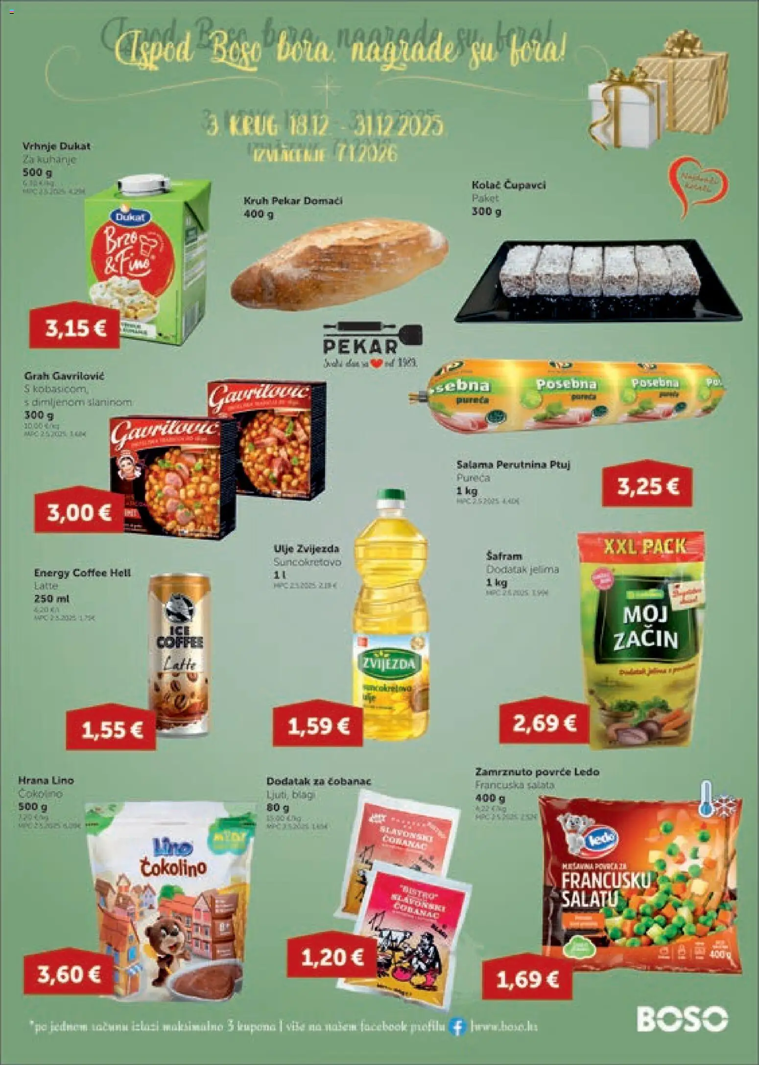 Boso katalog | vrijedi od 18.12.2025 | Stranica: 26 | Proizvodi: Hell, Kruh, Perutnina Ptuj, Čokolino